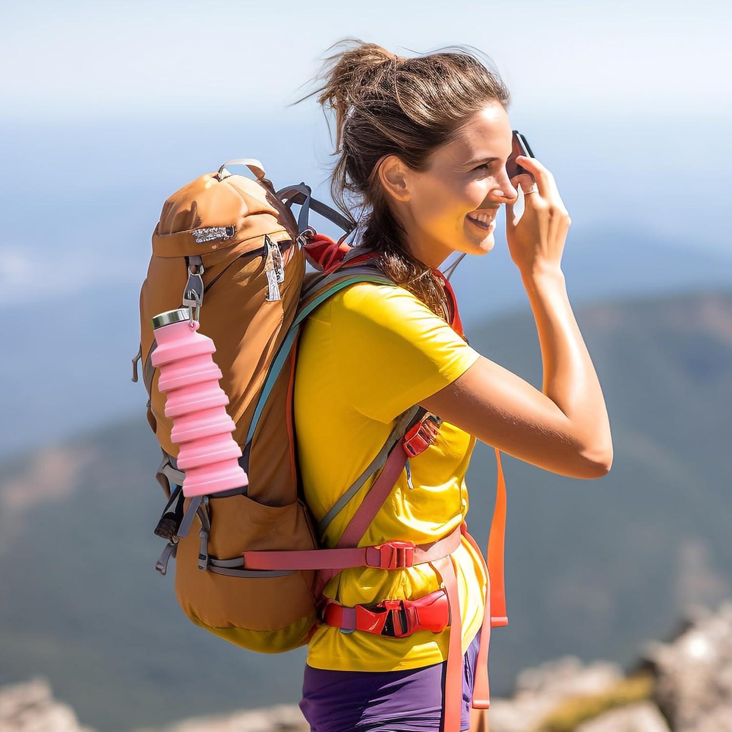 Botella de Agua Plegable YCT 500ml Silicona Reutilizable