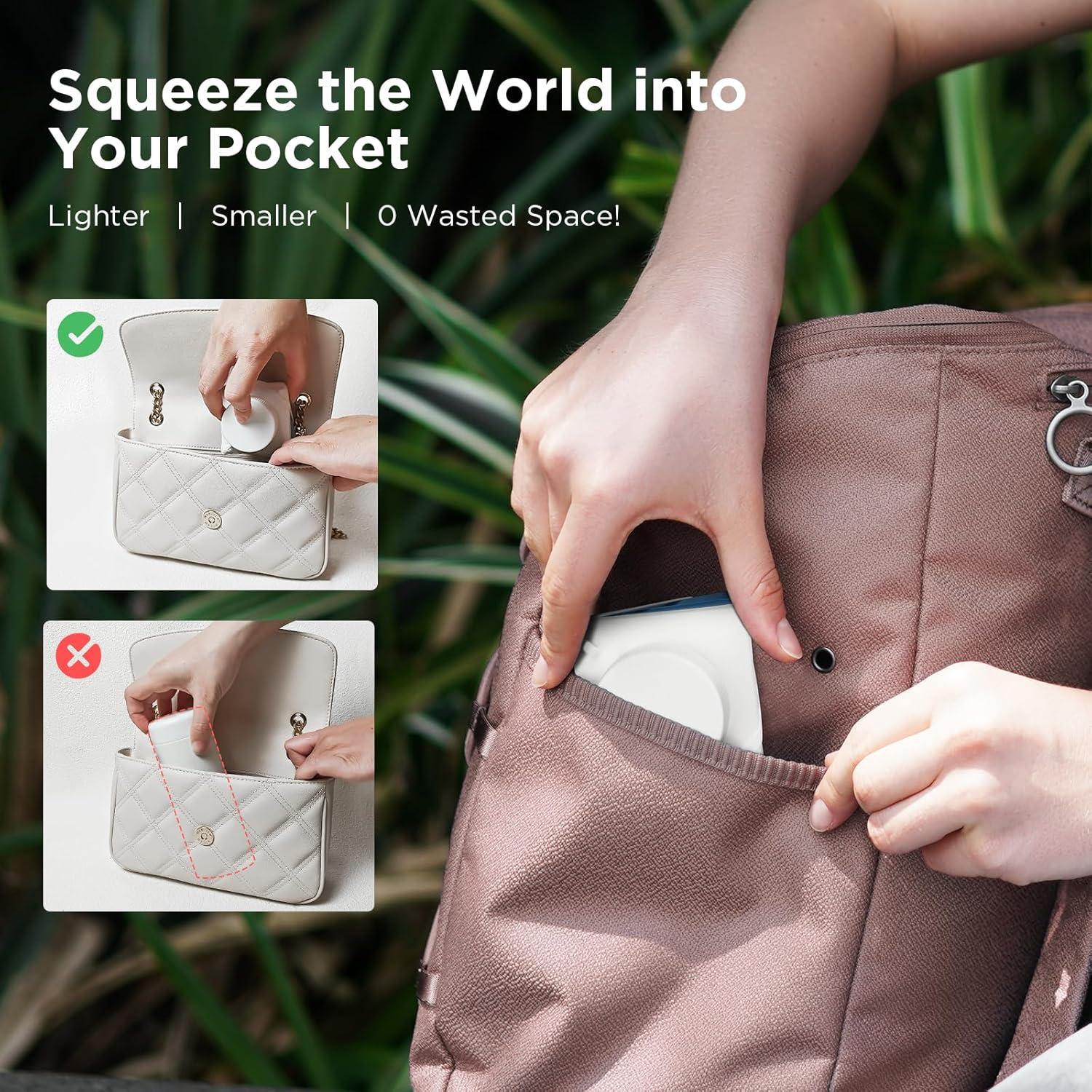 Botella de Agua POMKAKA Plegable 720ml a Prueba de Fugas Azul