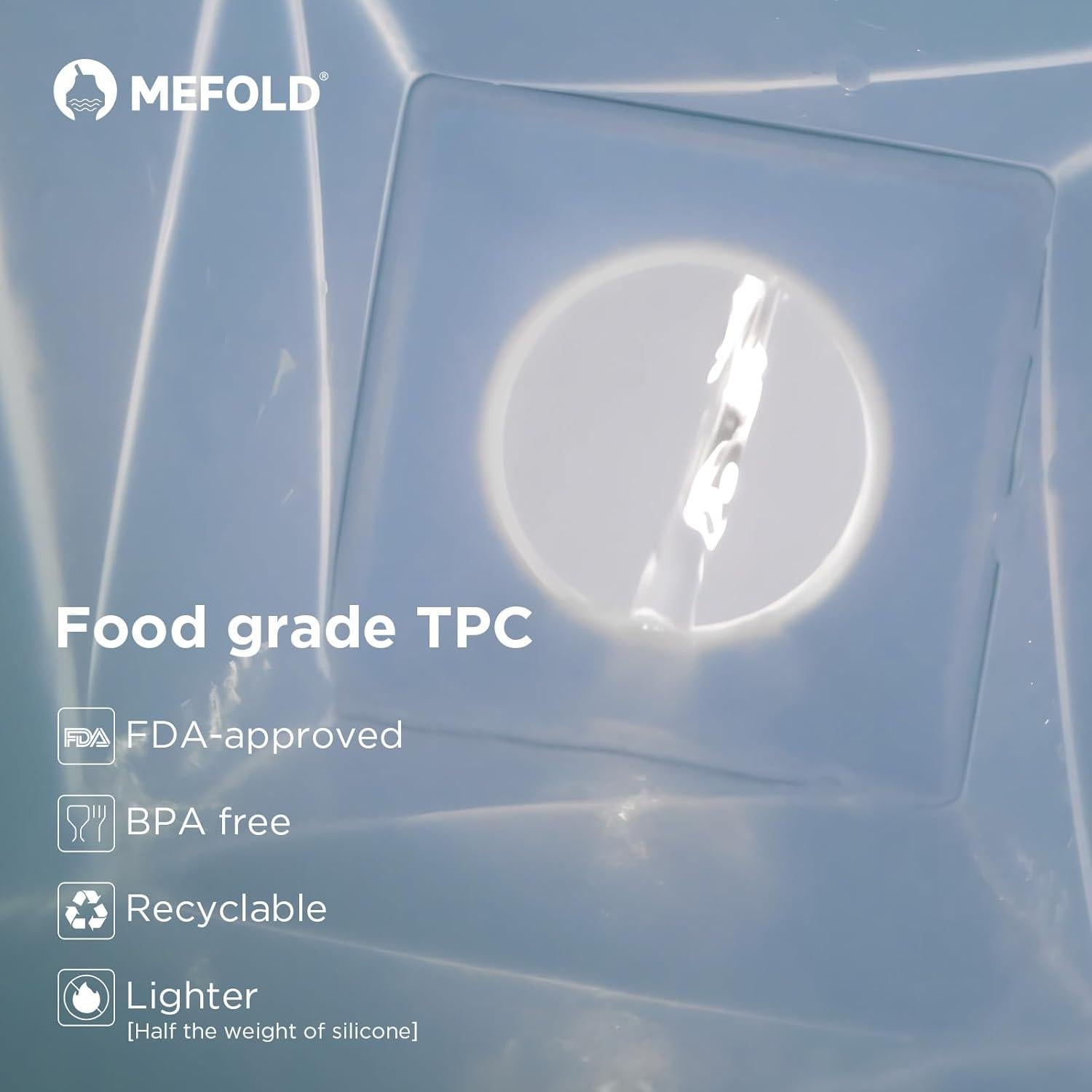 Botella de Agua POMKAKA Plegable 720ml a Prueba de Fugas Azul