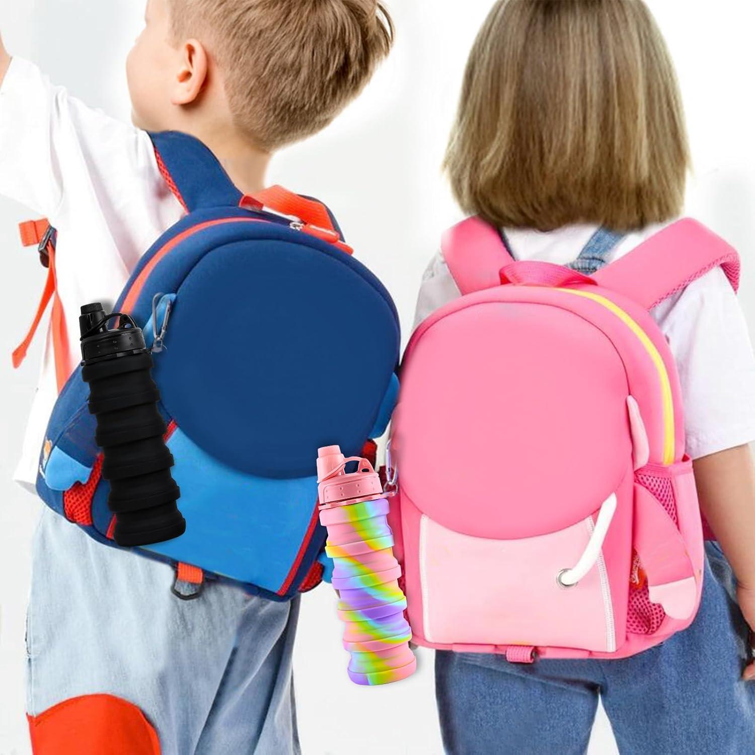 Botella de Agua Colapsable MAKERSLAND Silicona 473ml Negra