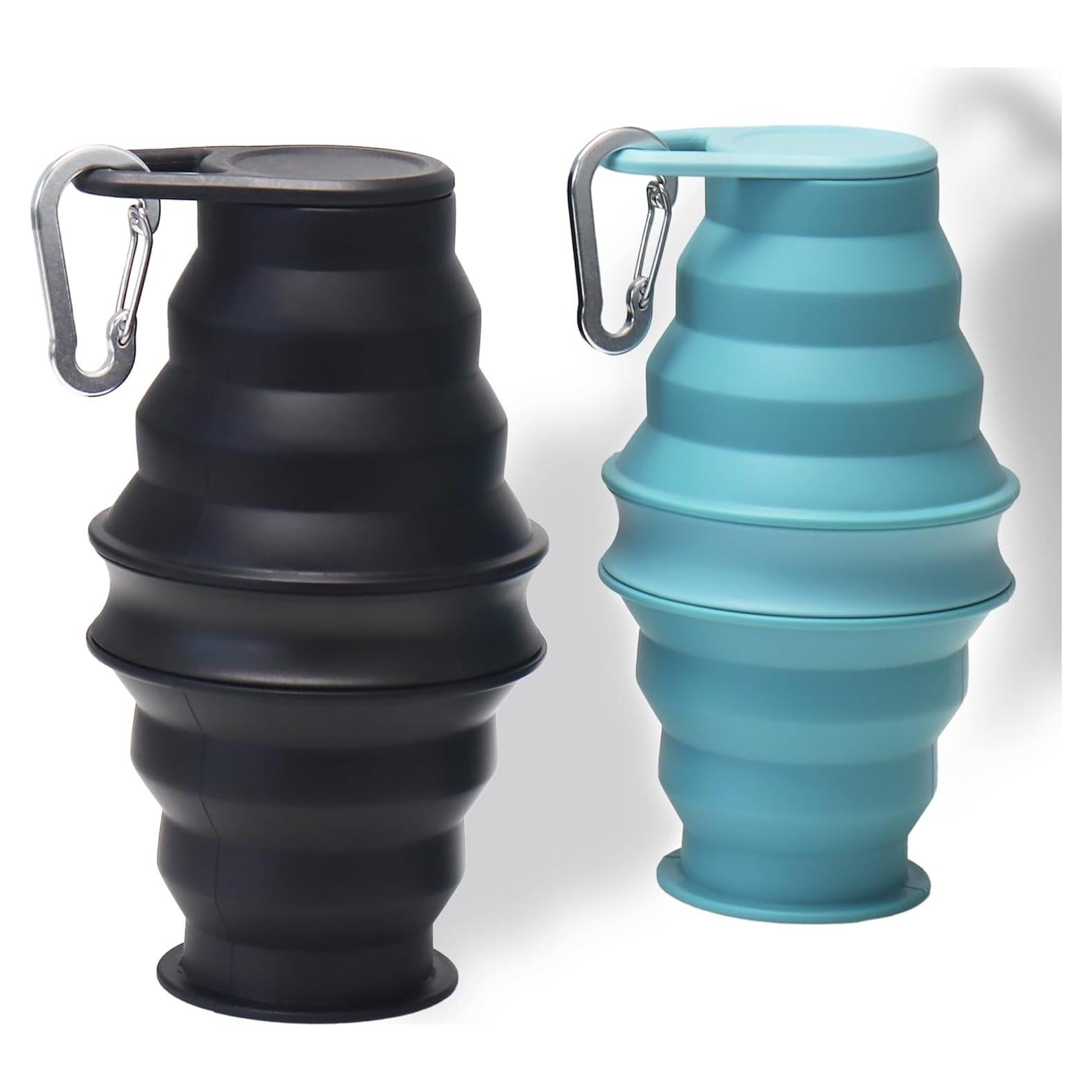 Botellas de Agua Plegables 2 Pcs BB Hapeayou 500 ml Silicona