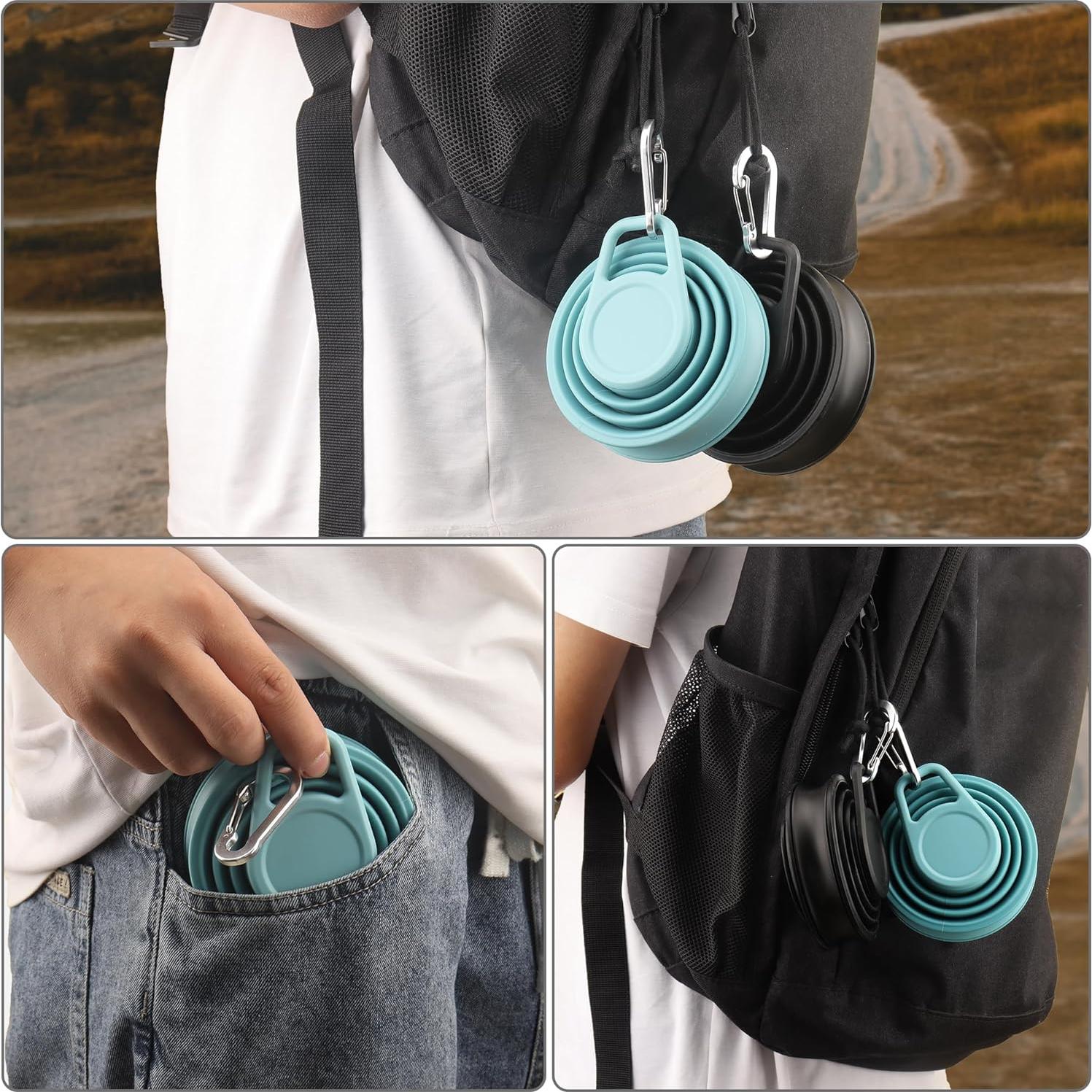 Botellas de Agua Plegables 2 Pcs BB Hapeayou 500 ml Silicona