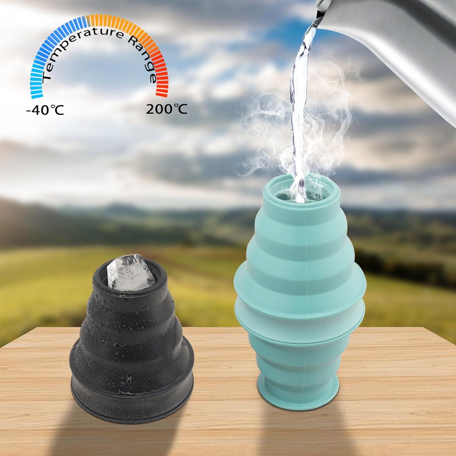 Botellas de Agua Plegables 2 Pcs BB Hapeayou 500 ml Silicona