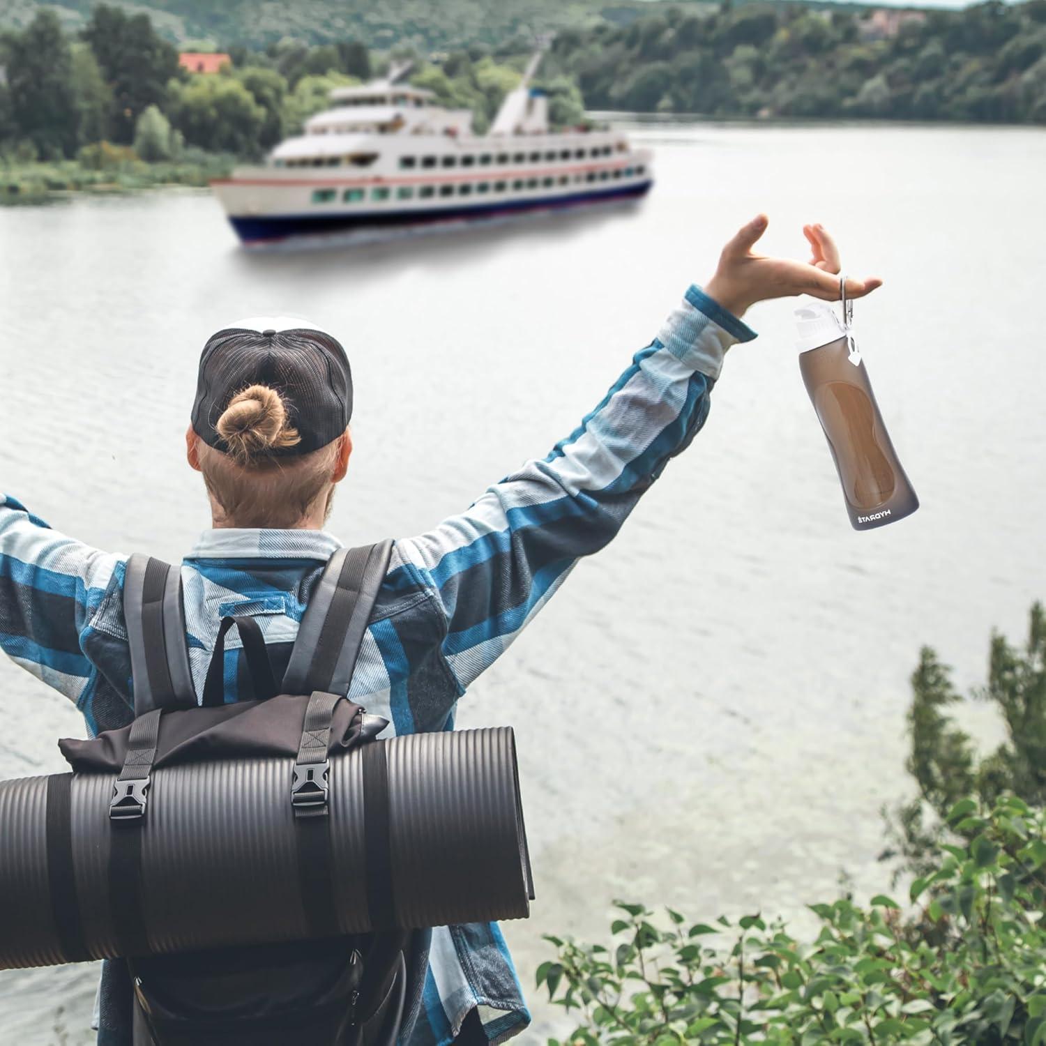 Botella de Agua Plegable HYDRATE 500ml - A Prueba de Fugas