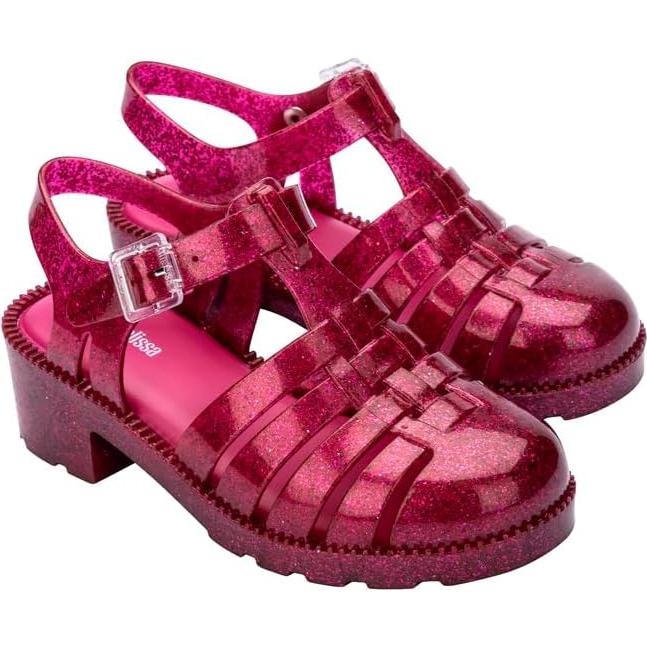 Mini Melissa Tacón Possession Niñas Glitter Rosa 11 Pequeño
