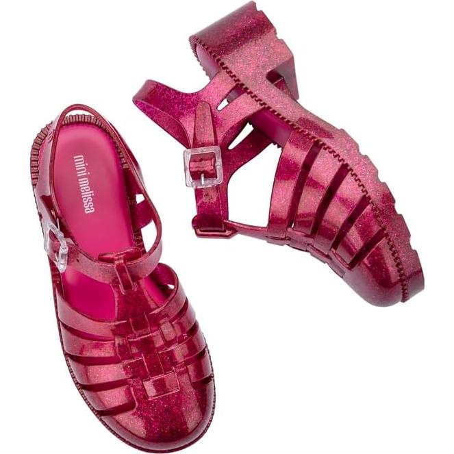 Mini Melissa Tacón Possession Niñas Glitter Rosa 11 Pequeño