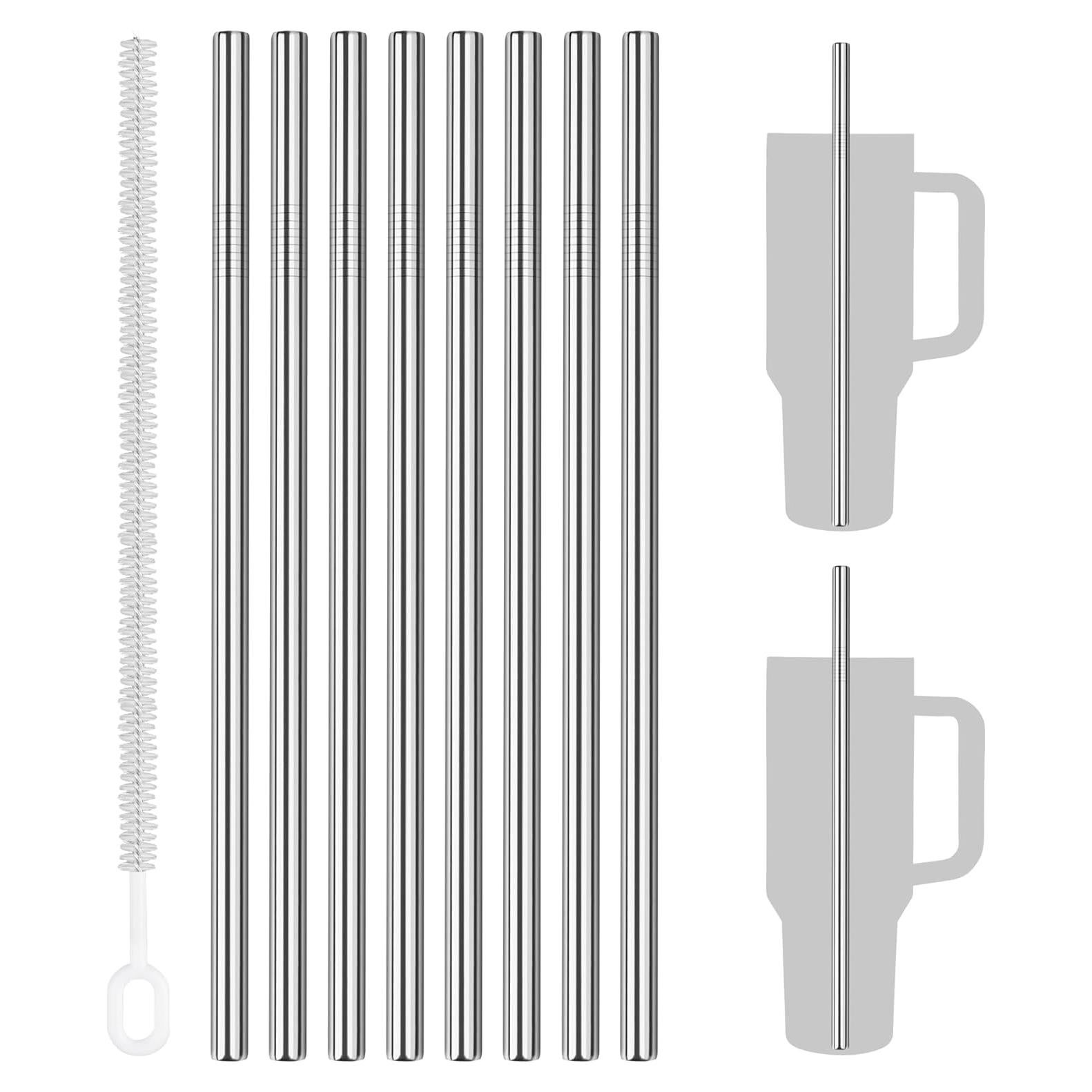 Popotes Reutilizables de Acero Inoxidable Tomorotec - 8 Unidades 30.48 cm