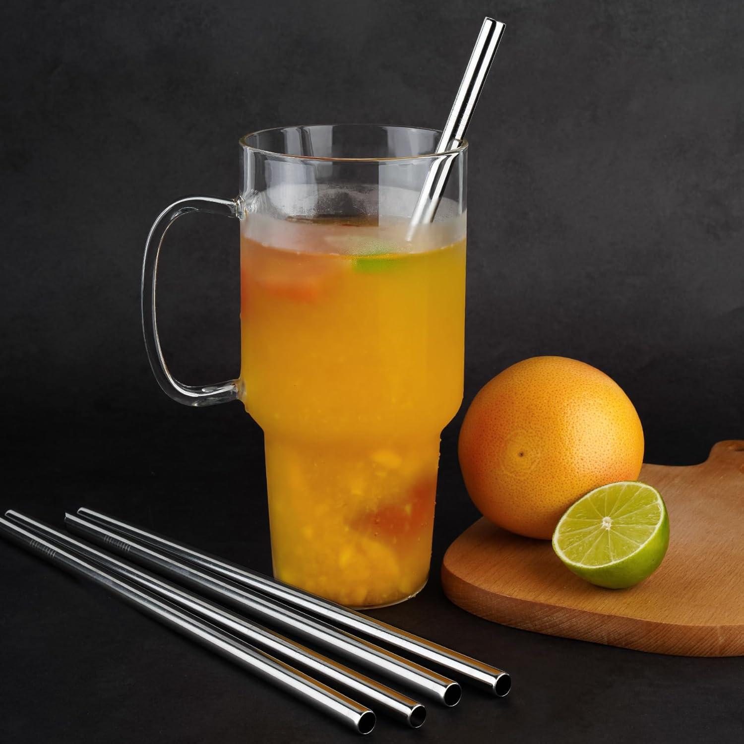 Popotes Reutilizables de Acero Inoxidable Tomorotec - 8 Unidades 30.48 cm