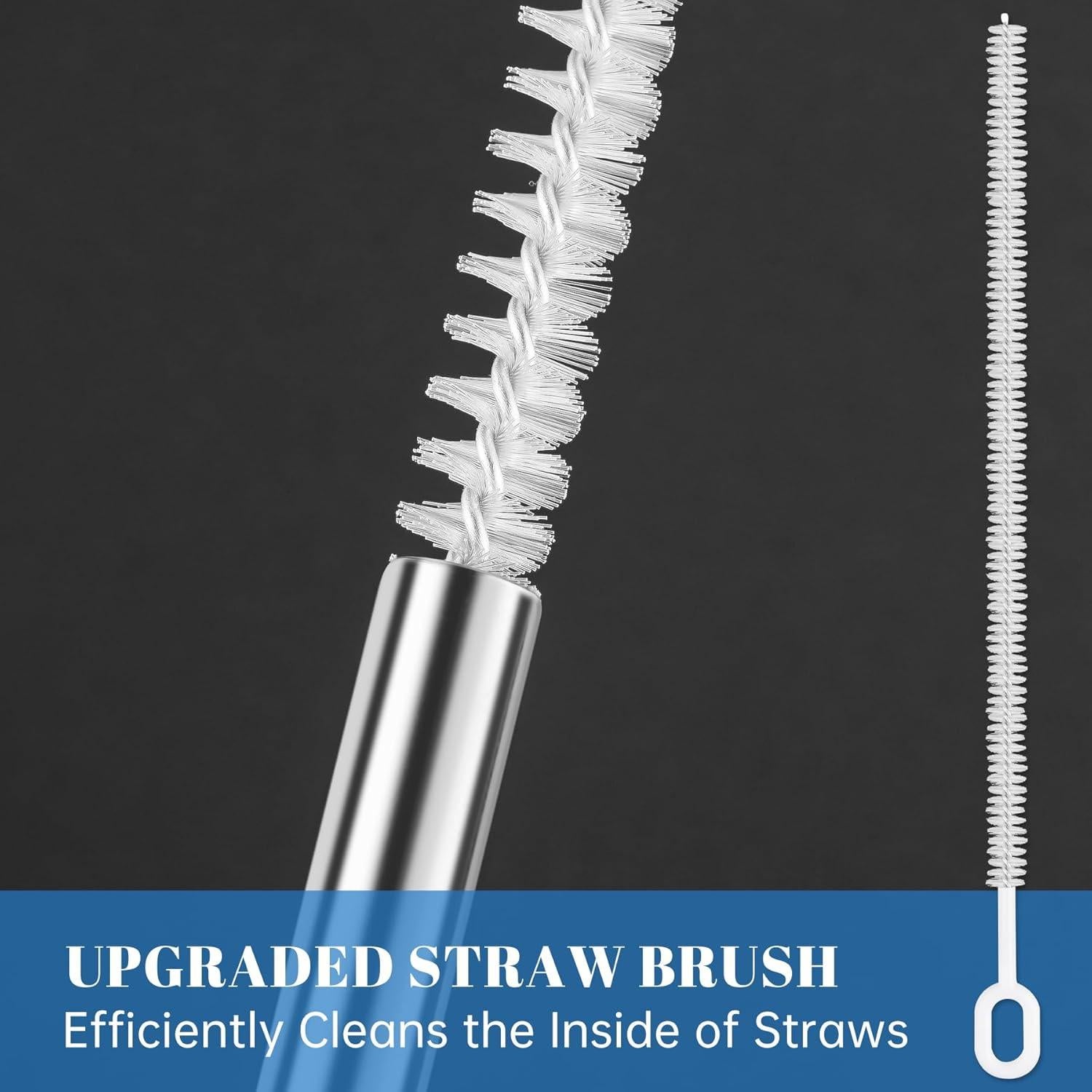 Popotes Reutilizables de Acero Inoxidable Tomorotec - 8 Unidades 30.48 cm