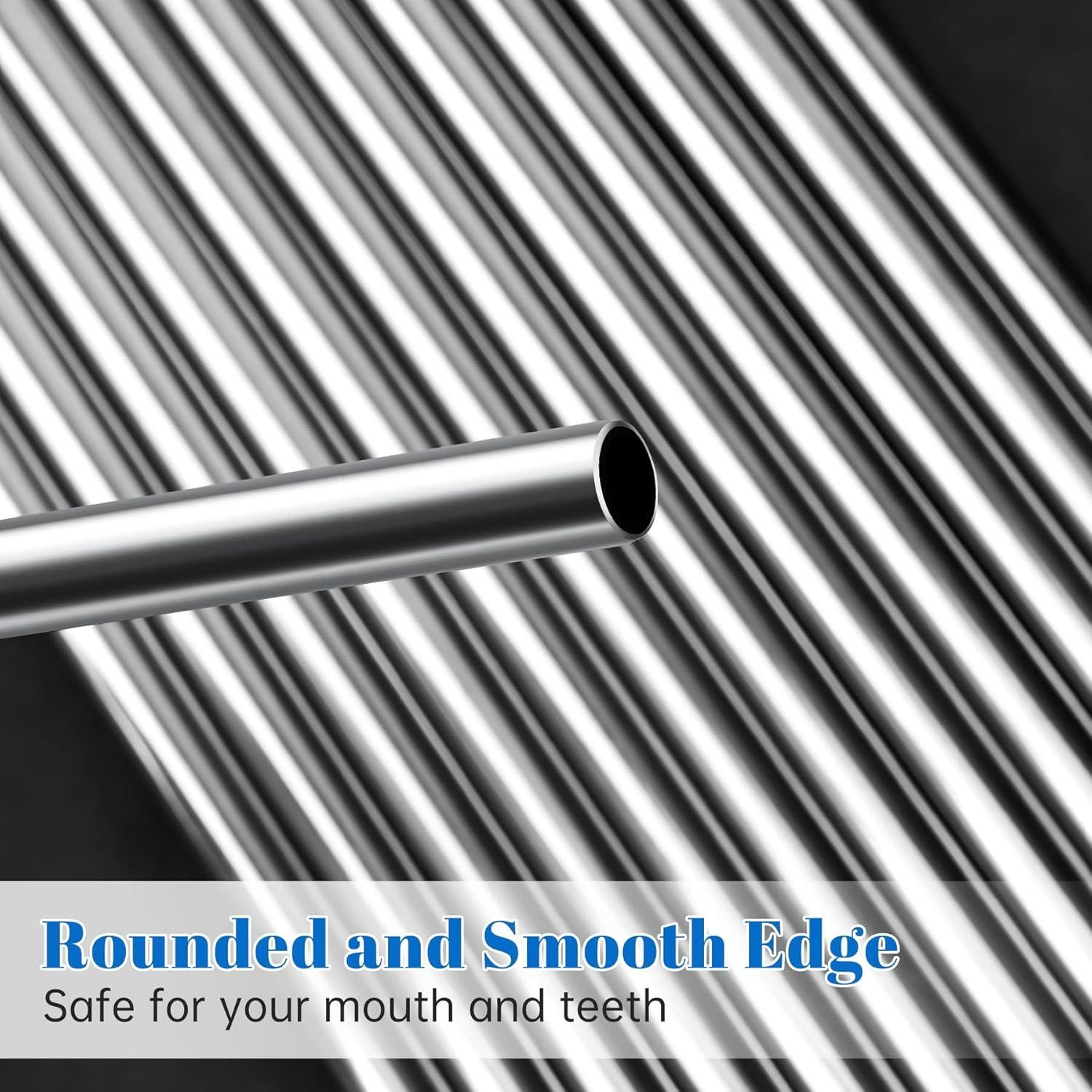 Popotes Reutilizables de Acero Inoxidable Tomorotec - 8 Unidades 30.48 cm