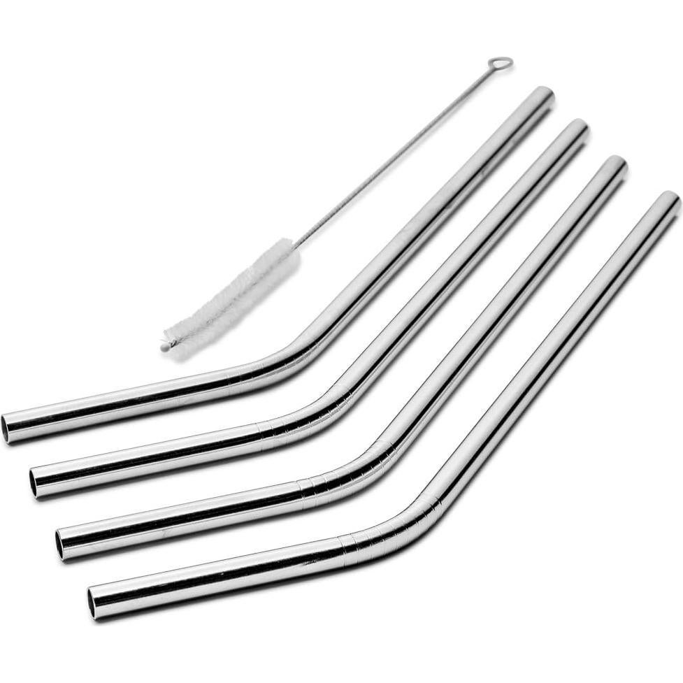 Juego de Popotes de Acero Inoxidable SIPWELL 21.5 cm Reutilizables