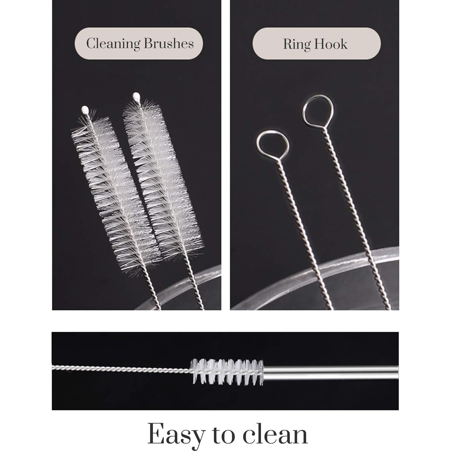 Juego de 4 Pajitas de Metal Reutilizables CAMDEA con Estuche