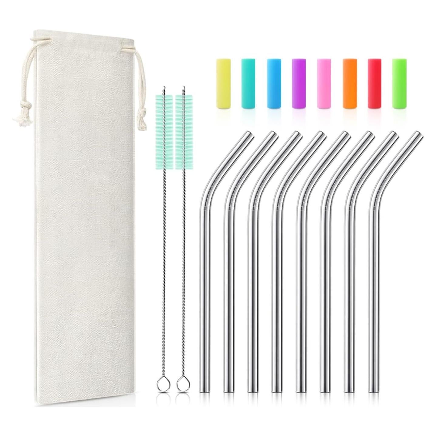 Pajitas Cortas de Acero Inoxidable Teivio 15 cm Reutilizables