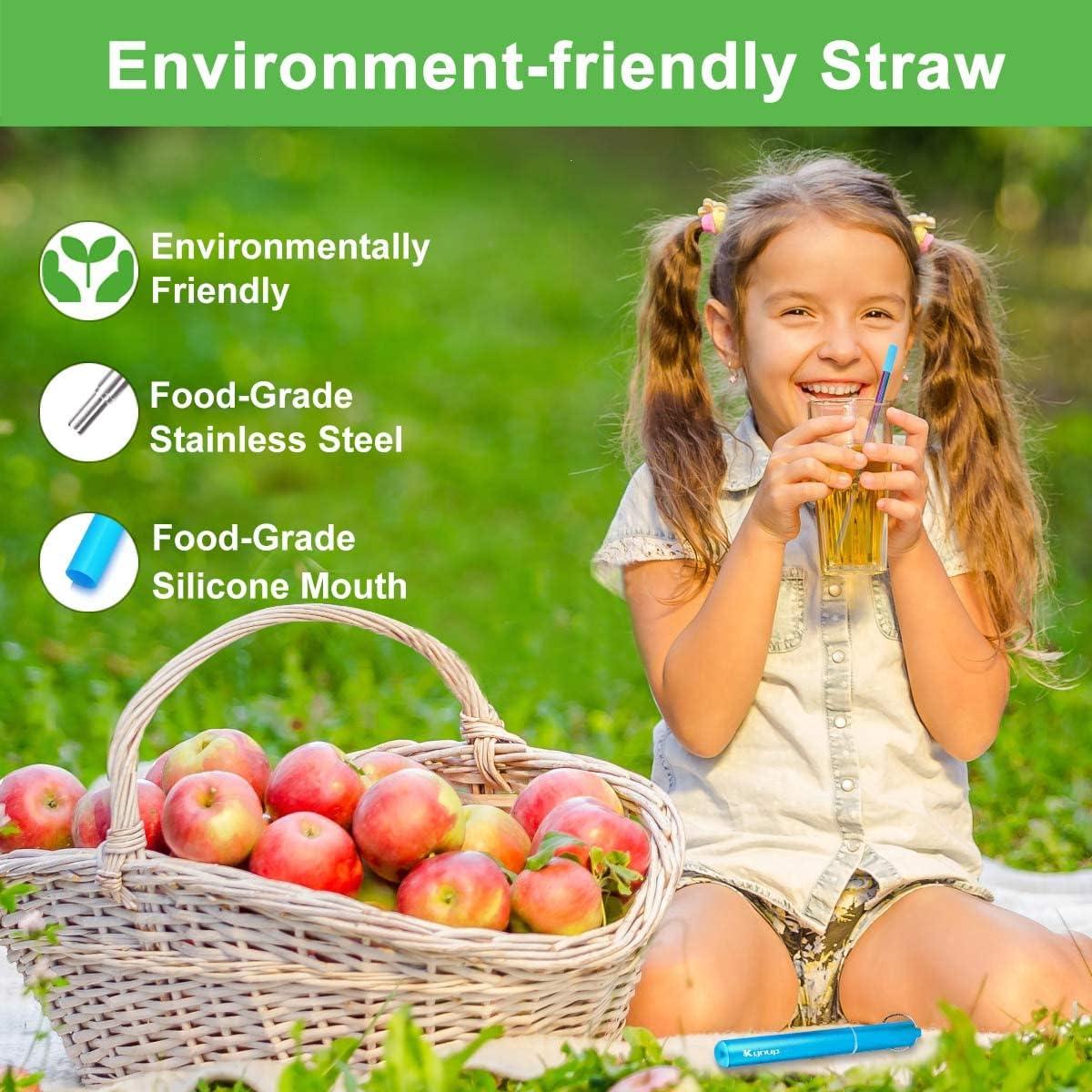 Popotes Reutilizables Plegables Kynup - Acero Inoxidable 4 Pzas