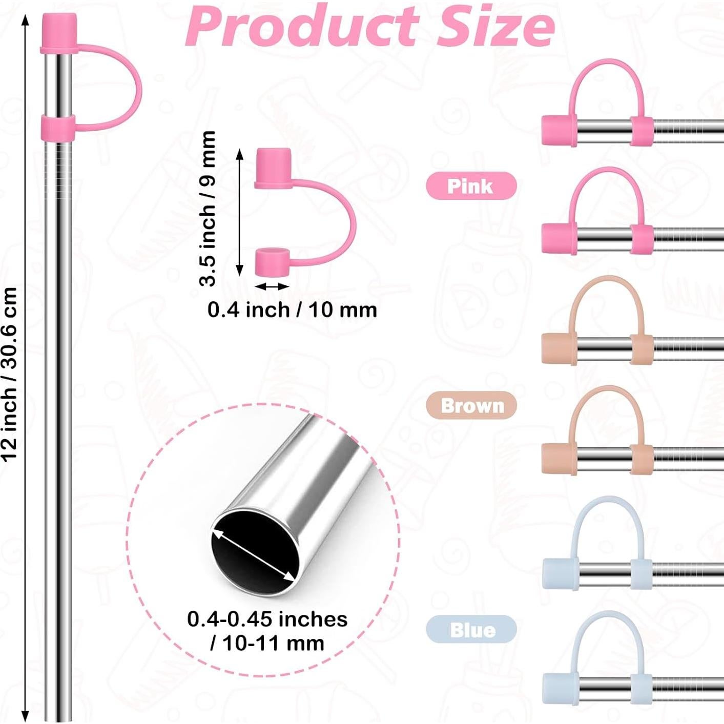 Popotes de Acero Inoxidable Jetstop 12 Pulgadas para Stanley 40oz