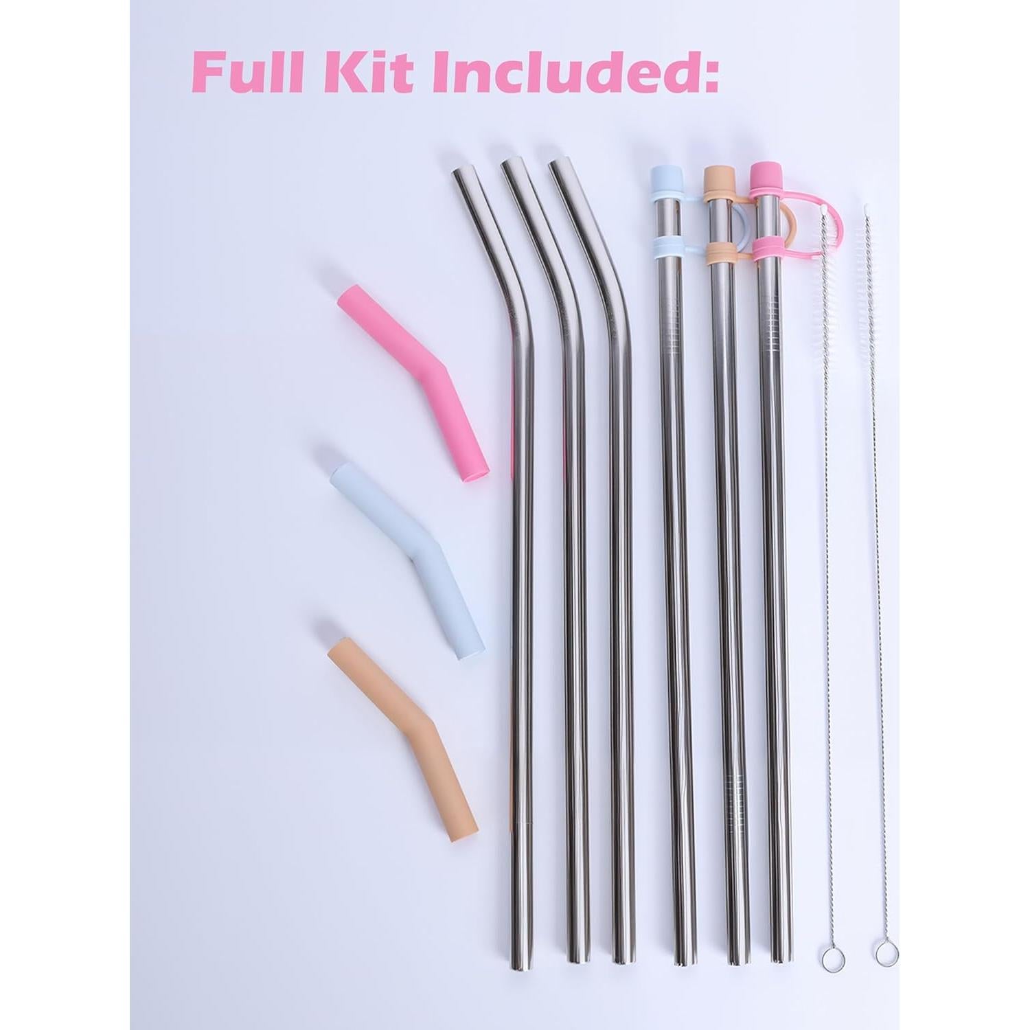 Popotes de Acero Inoxidable Jetstop 12 Pulgadas para Stanley 40oz