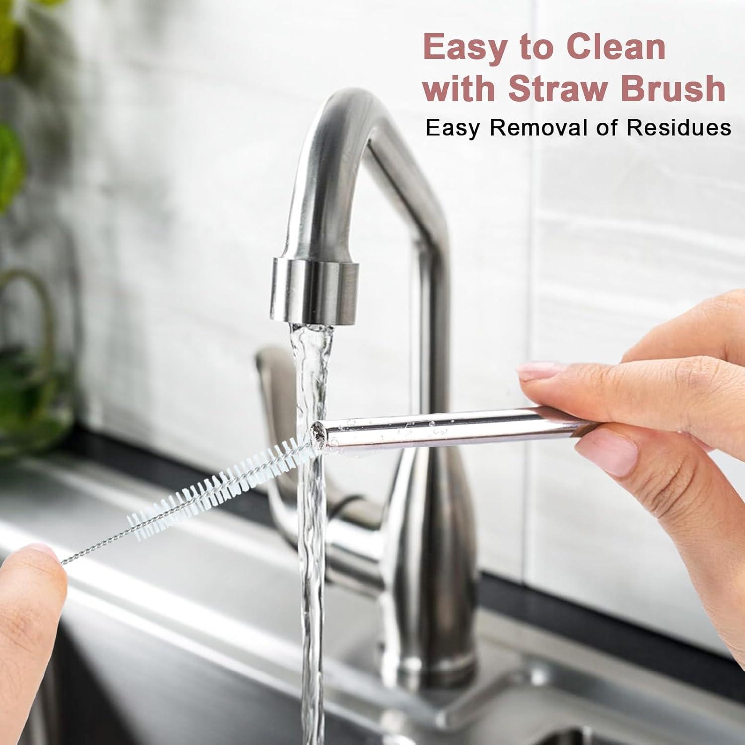 Popotes de Acero Inoxidable Reutilizables BuildLife 30.48 cm