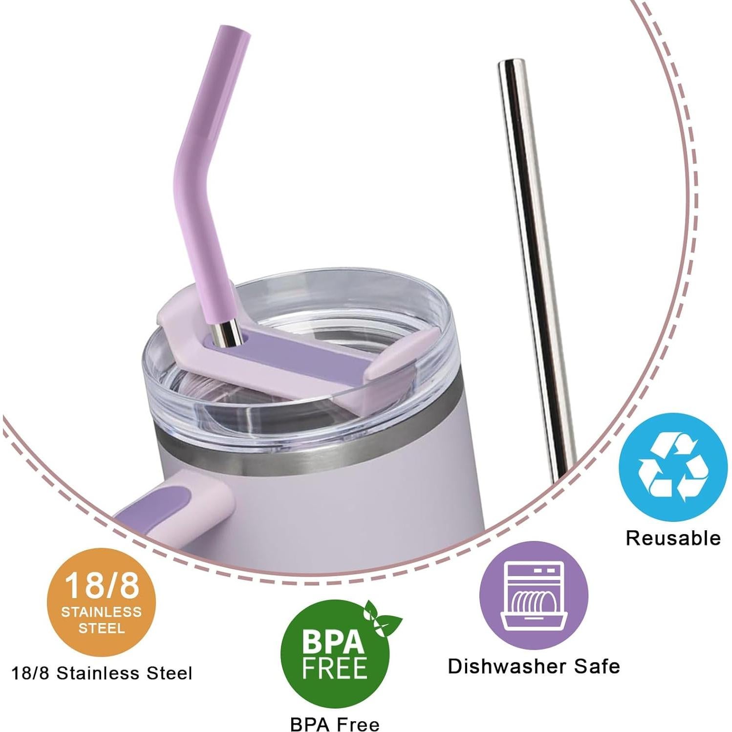 Popotes de Acero Inoxidable Reutilizables BuildLife 30.48 cm