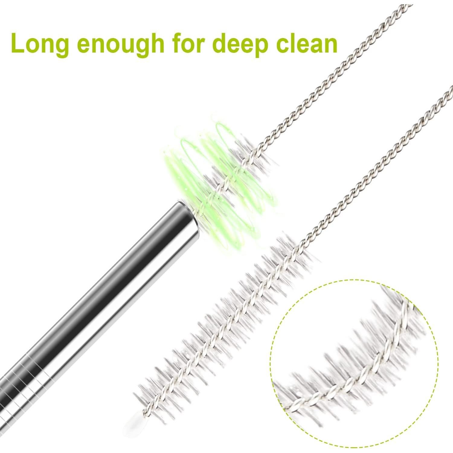 Paquete de 6 Pajillas Reutilizables Acero Inoxidable UDOGI 30.99 cm