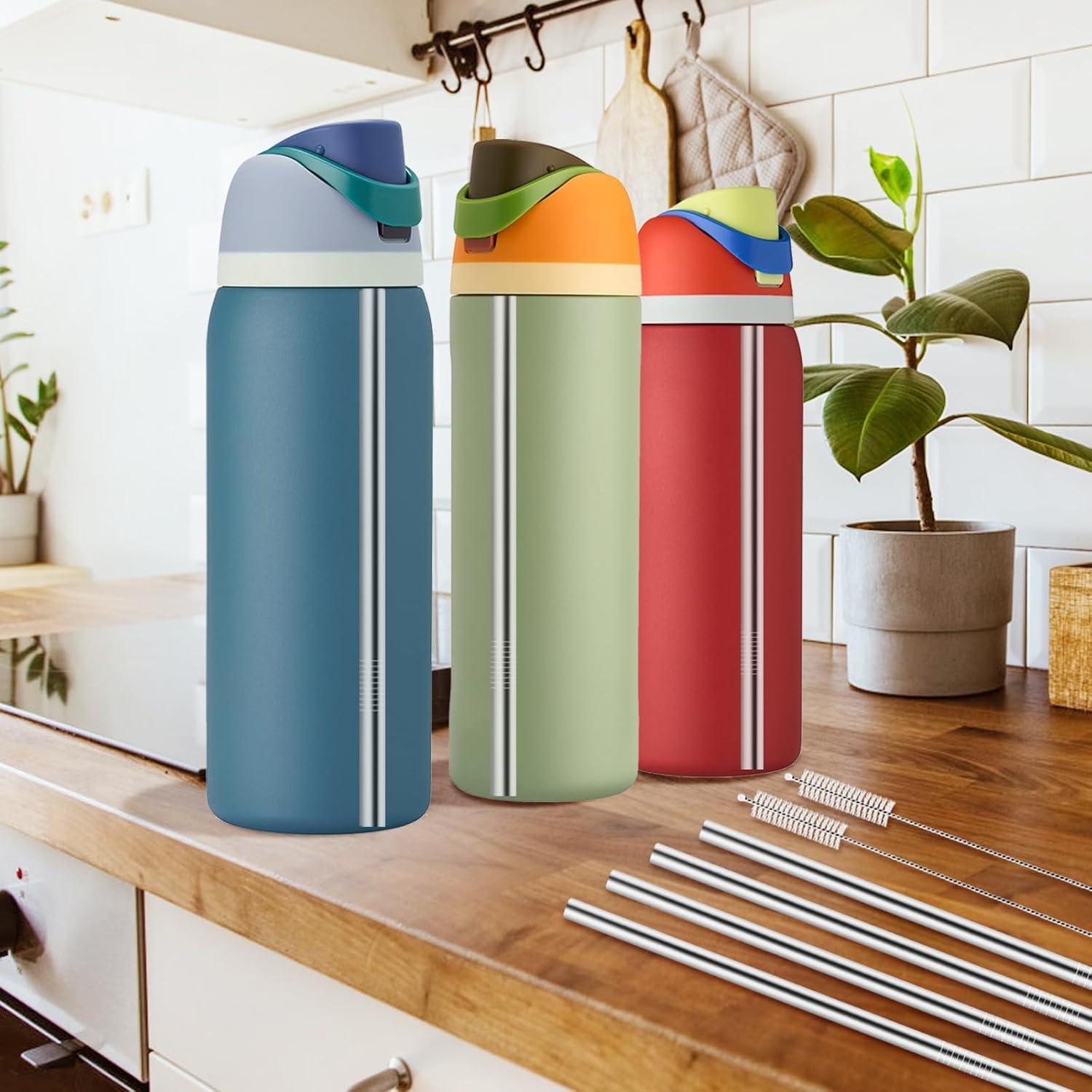 Popotes de Acero Inoxidable Reutilizables XZESH para Botella Owala 24-32 oz