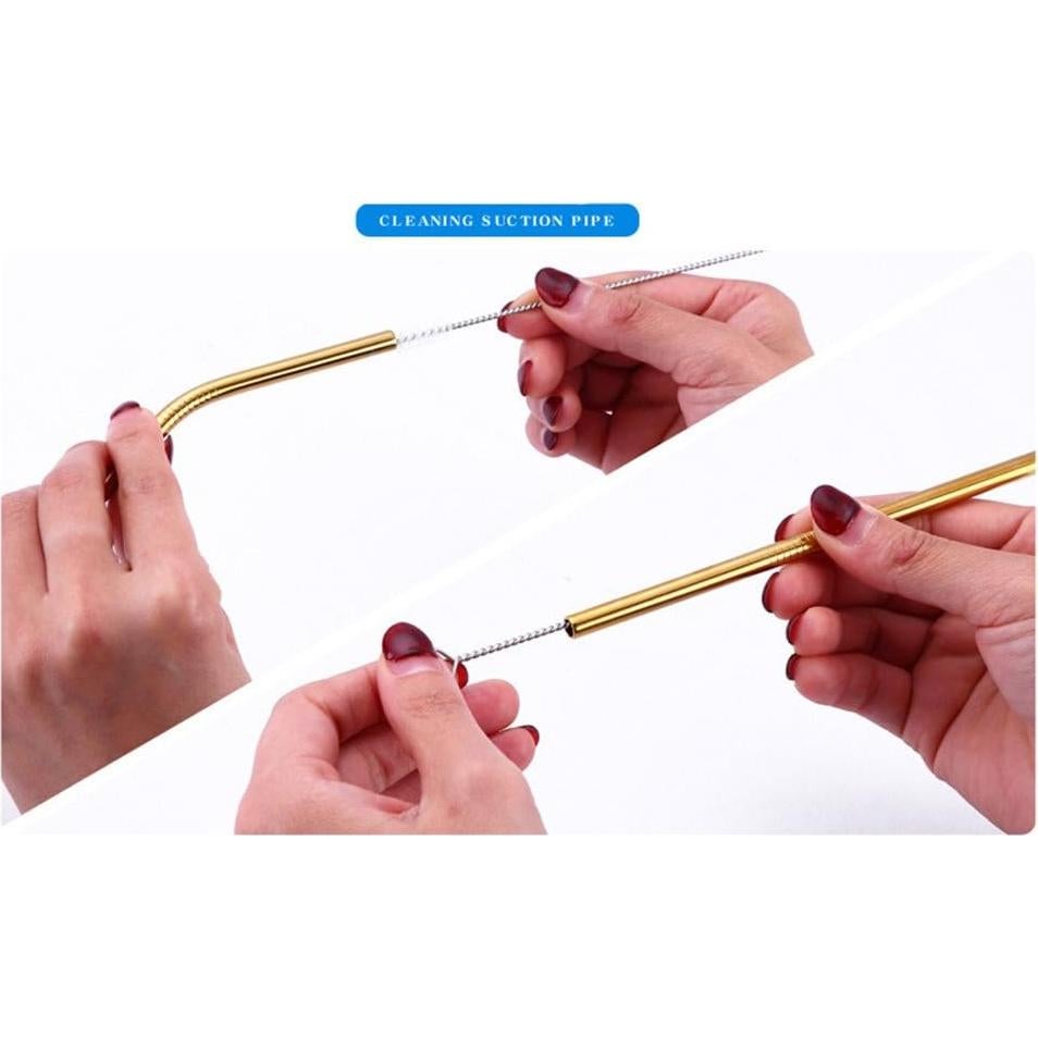 Popotes de Acero Inoxidable Reutilizables BGMAXimum - 20 Piezas 17.78 cm