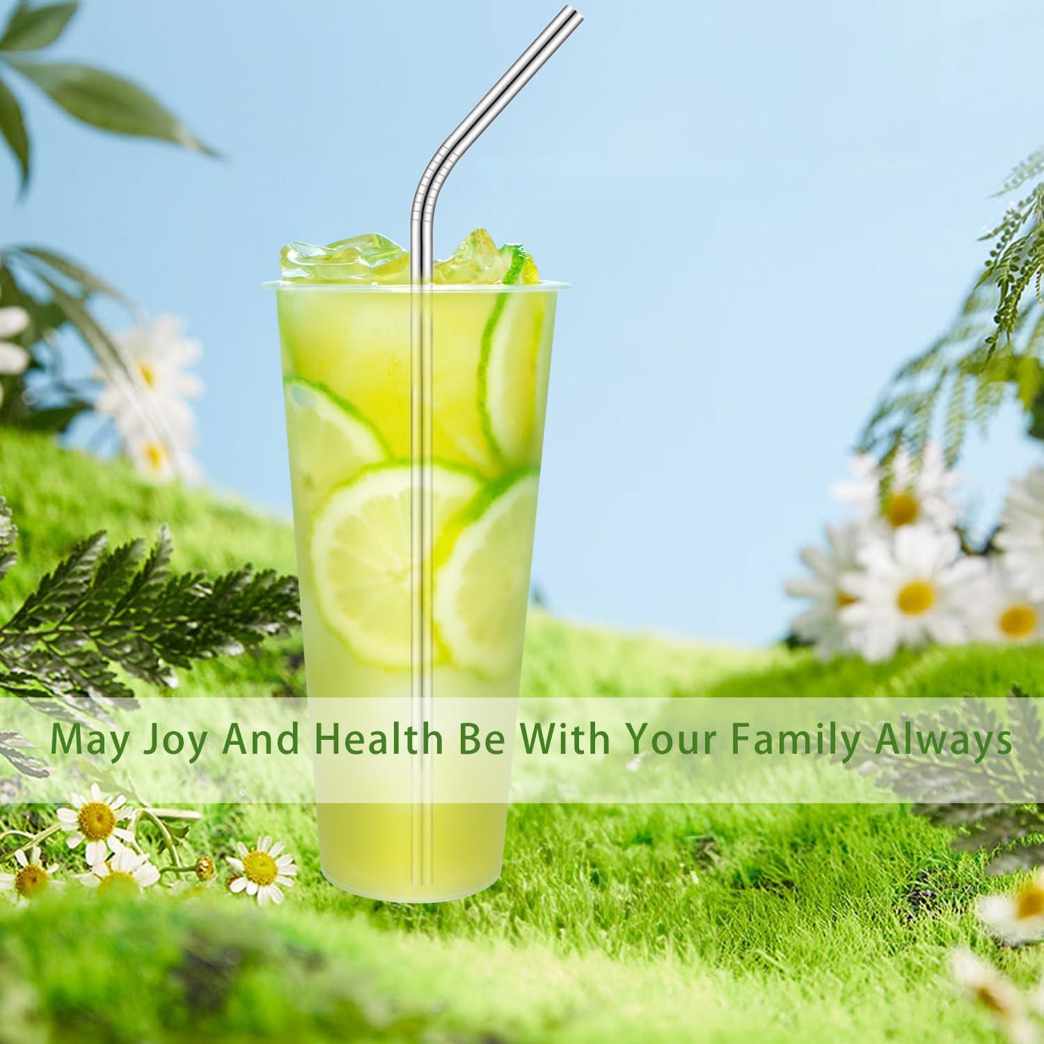 Paquete de 16 Pajitas de Acero Inoxidable FMUMIA Ecológicas