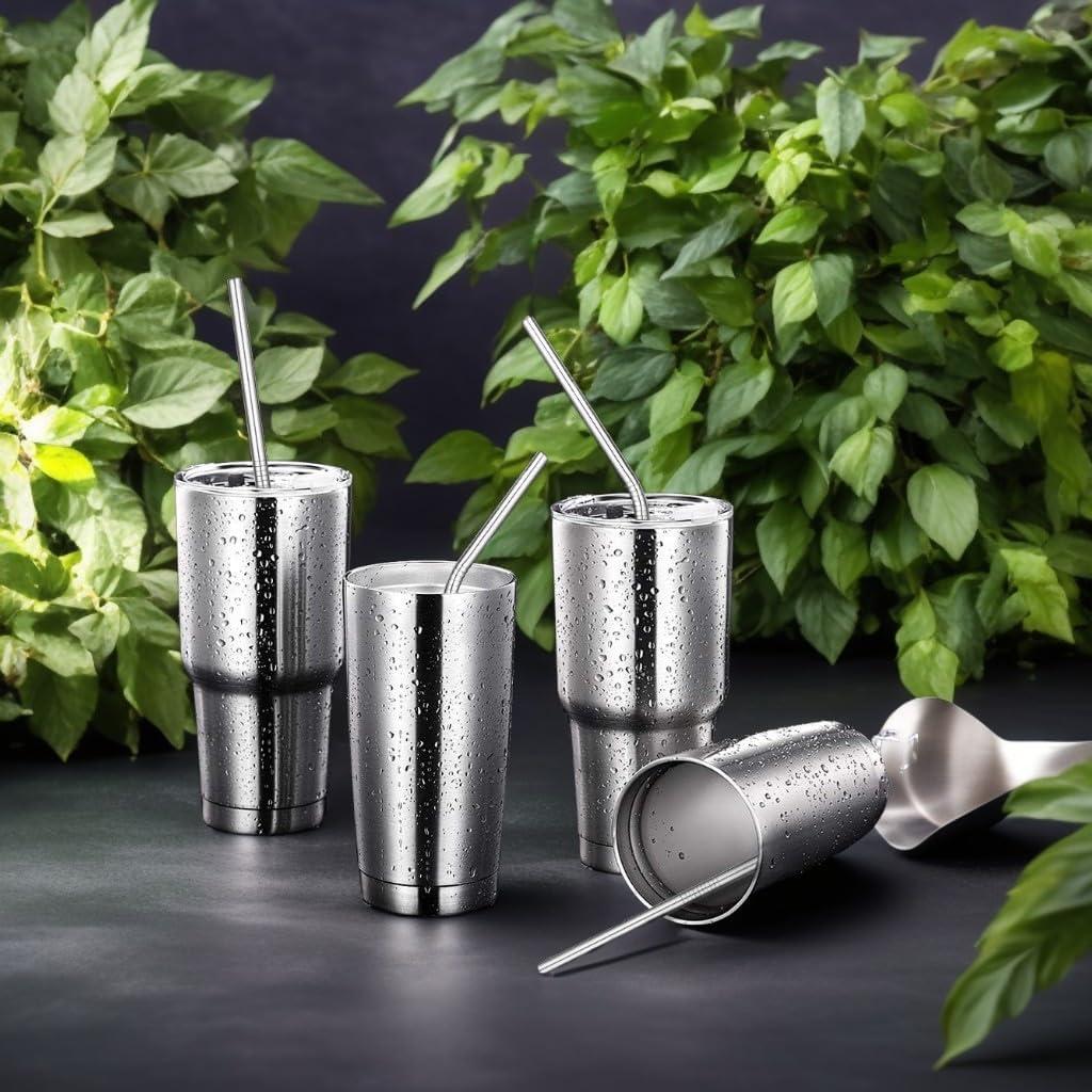 Paquete de 16 Pajitas de Acero Inoxidable FMUMIA Ecológicas