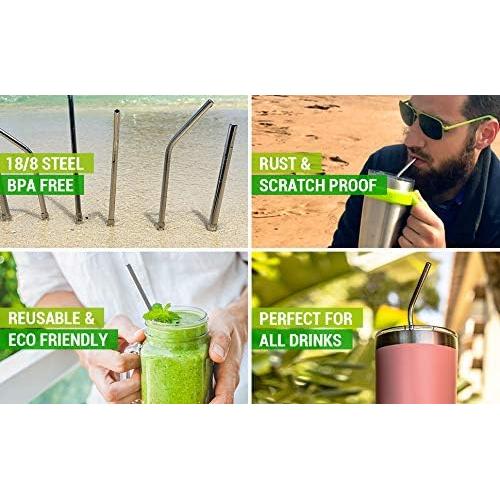 Popotes de Acero Inoxidable Partyreal Altos 20oz y 30oz