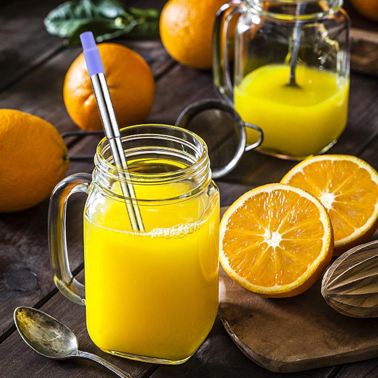 Popotes Reutilizables Plegables NAIVELY 3 Pack Acero Inoxidable