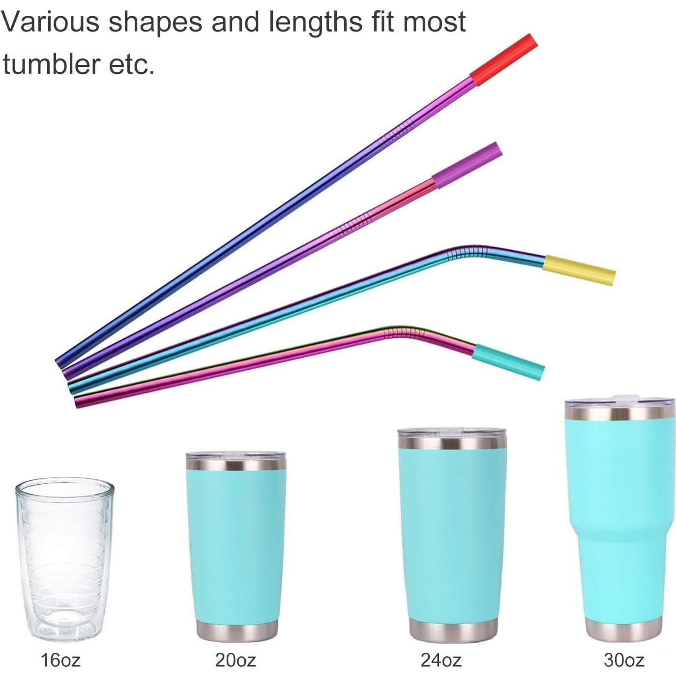 Juego de 20 Pajitas Reutilizables de Acero Inoxidable MUTNITT