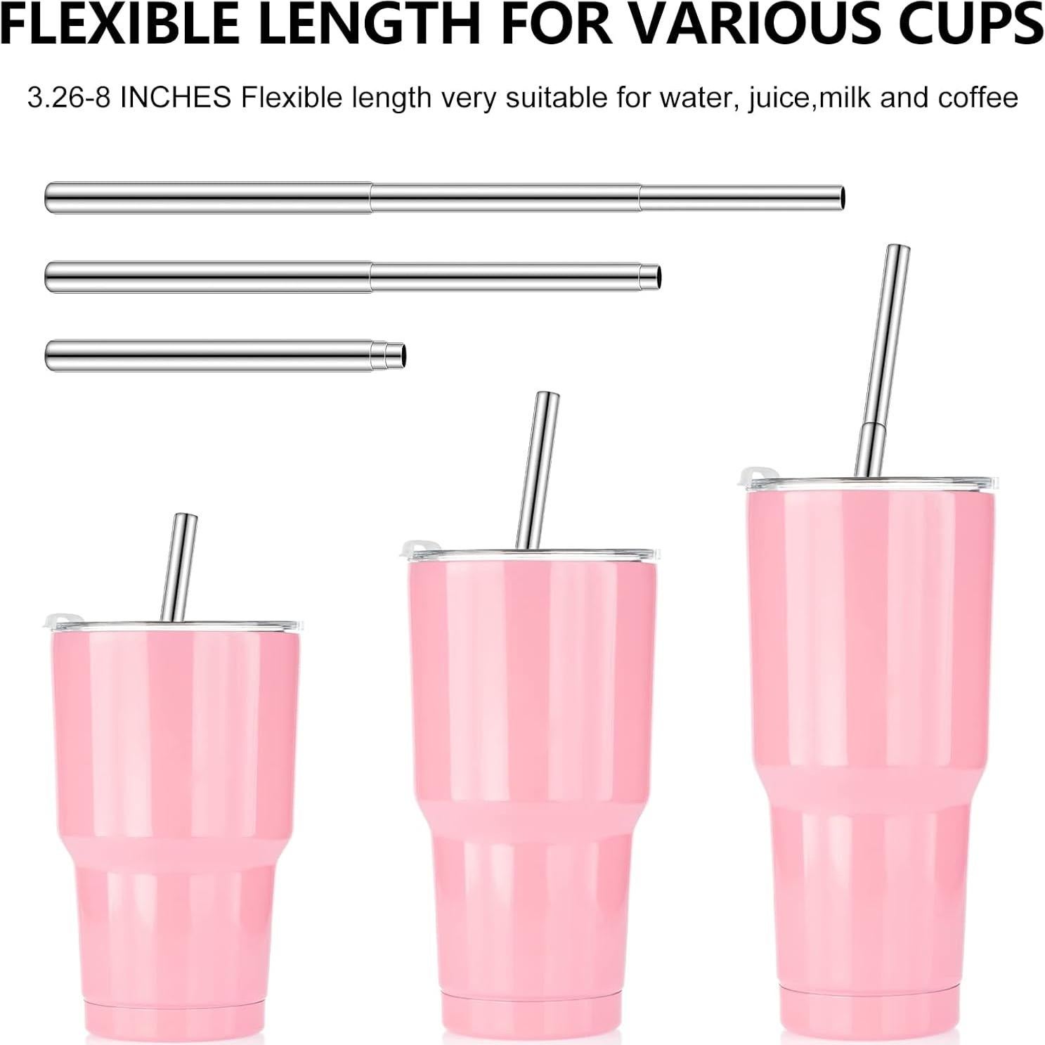 Popotes Metálicos Reutilizables Gejoy 12 Piezas con Estuche