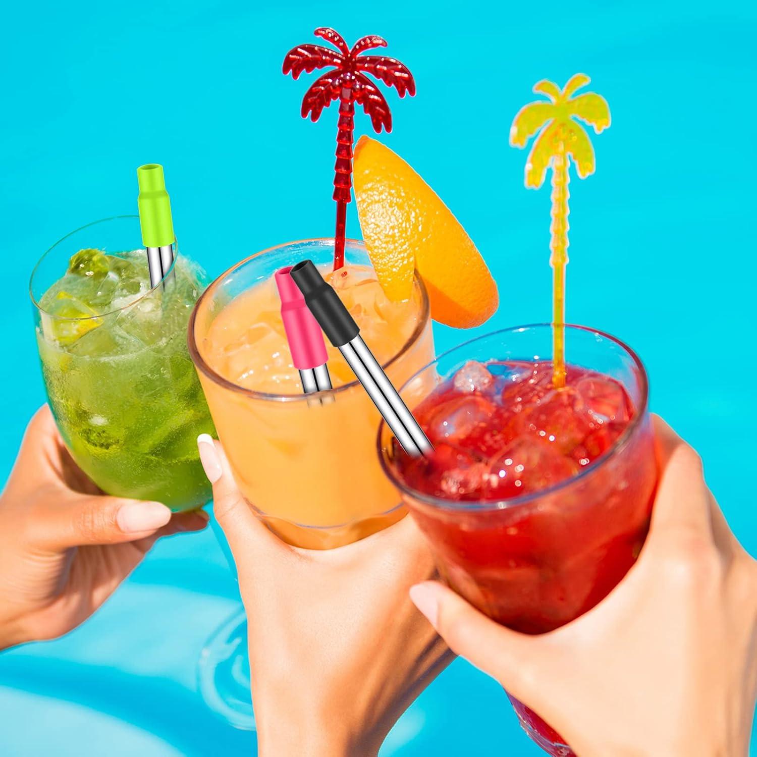 Popotes Metálicos Reutilizables Gejoy 12 Piezas con Estuche