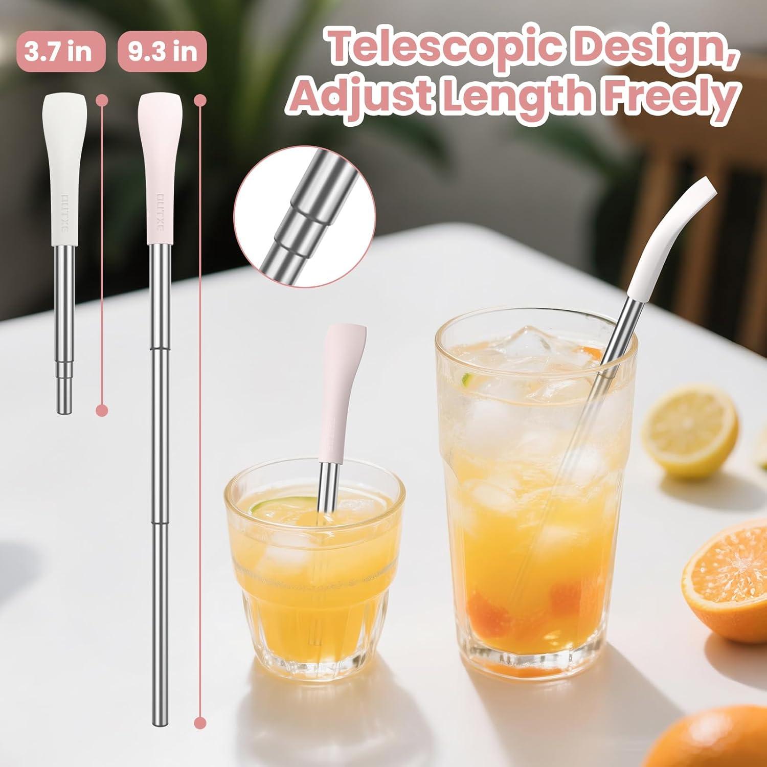 Popotes Antienvejecimiento Plegables OUTXE 2 Pcs Acero Inoxidable