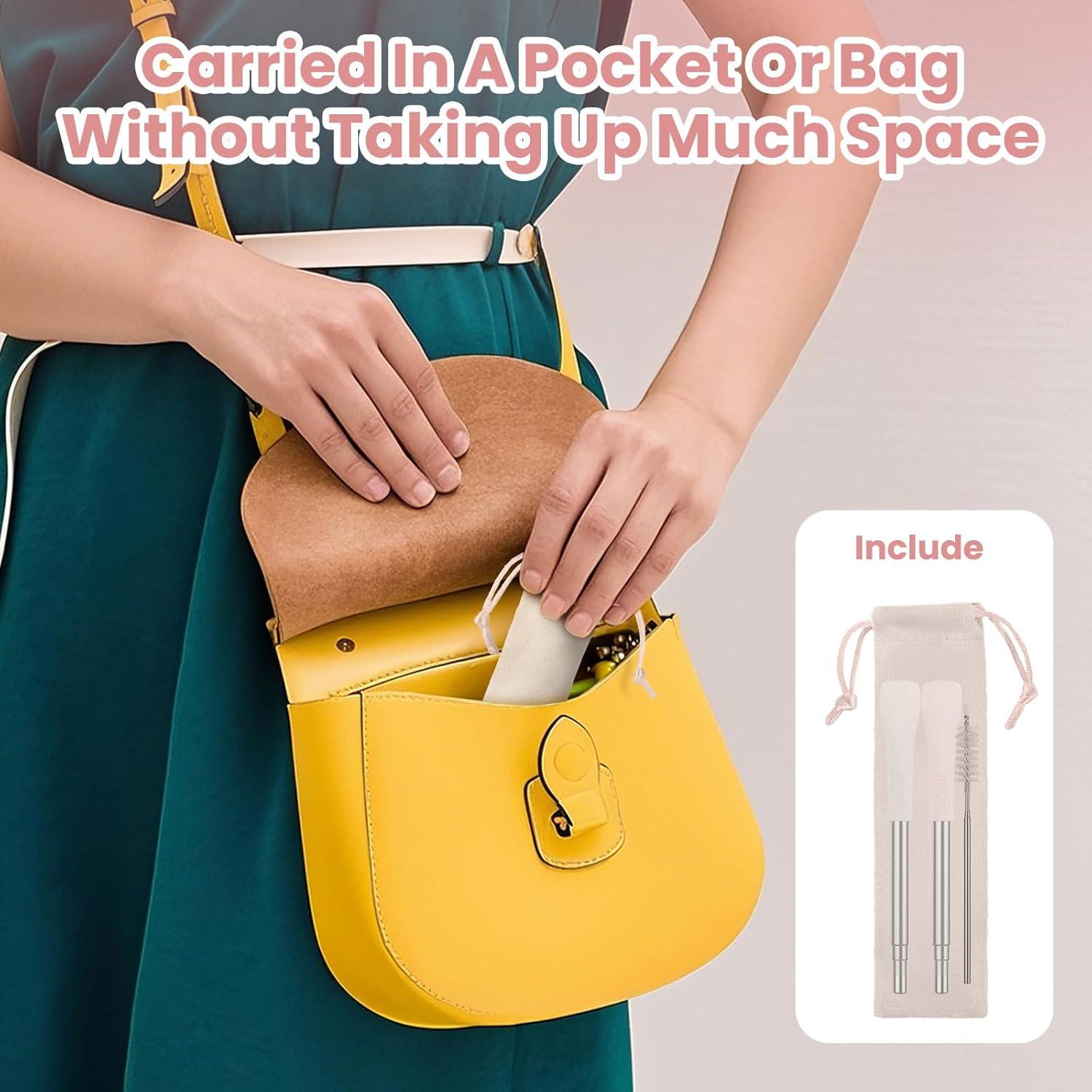 Popotes Antienvejecimiento Plegables OUTXE 2 Pcs Acero Inoxidable