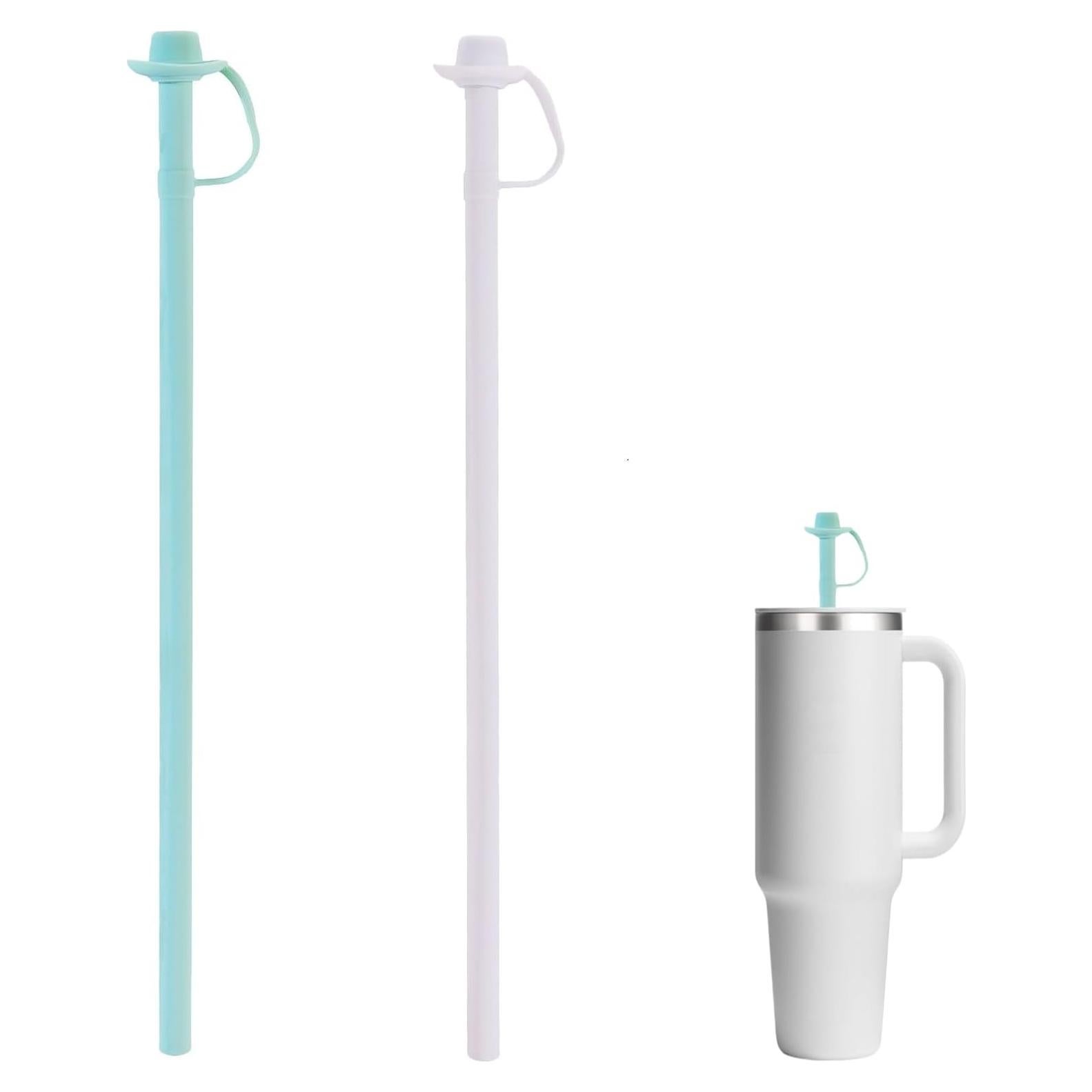 Popotes de Silicona Reutilizables HEBEICRMY 30 cm con Funda