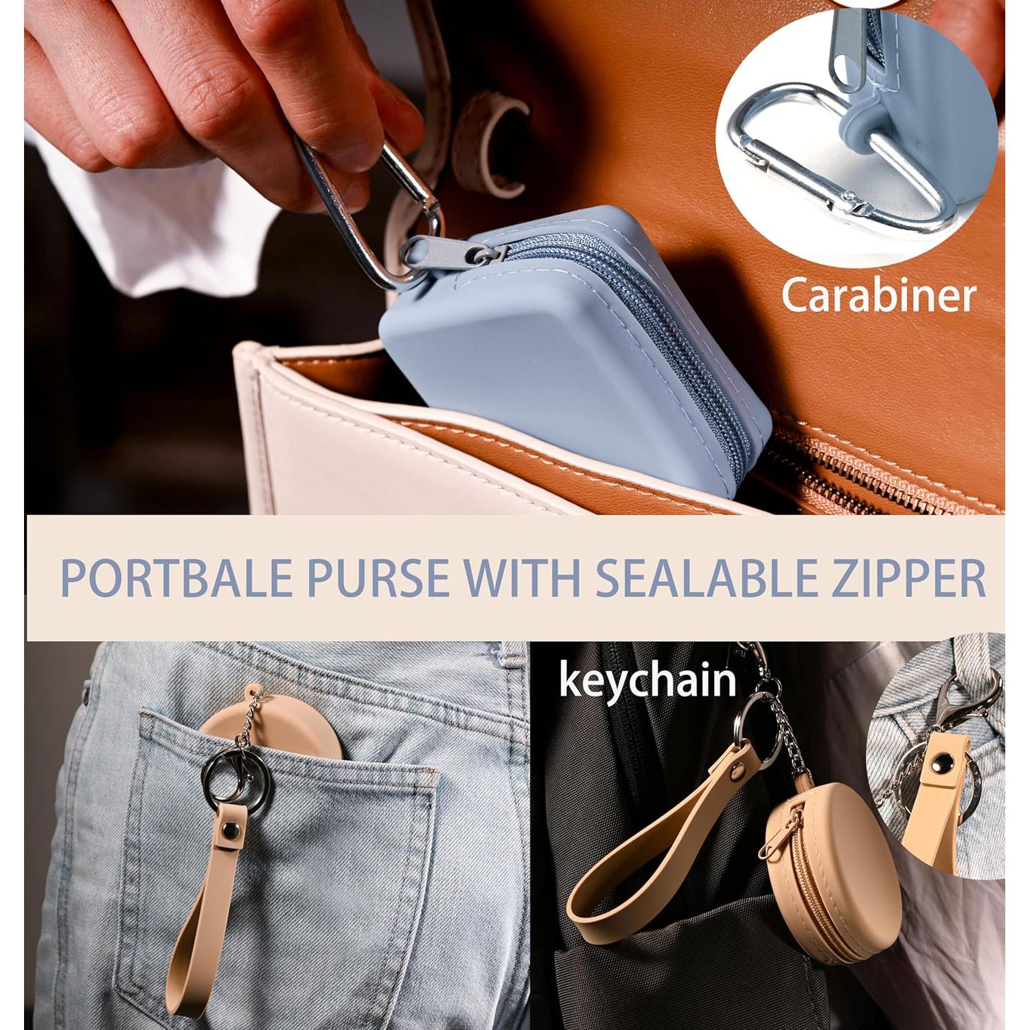 Popotes de Silicona Reutilizables Tegion - 4 Tamaños con Fundas