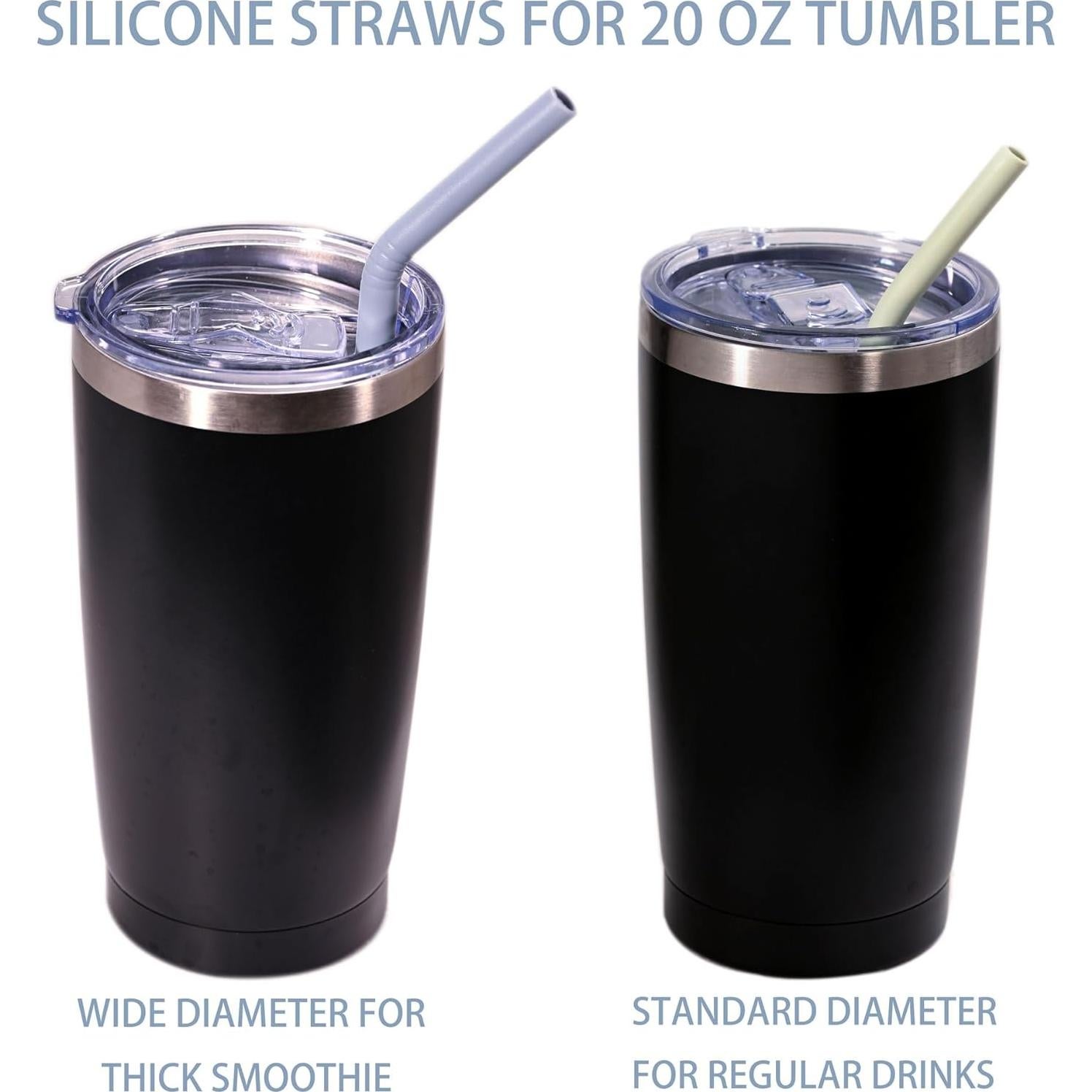 Popotes de Silicona Reutilizables Tegion - 4 Tamaños con Fundas