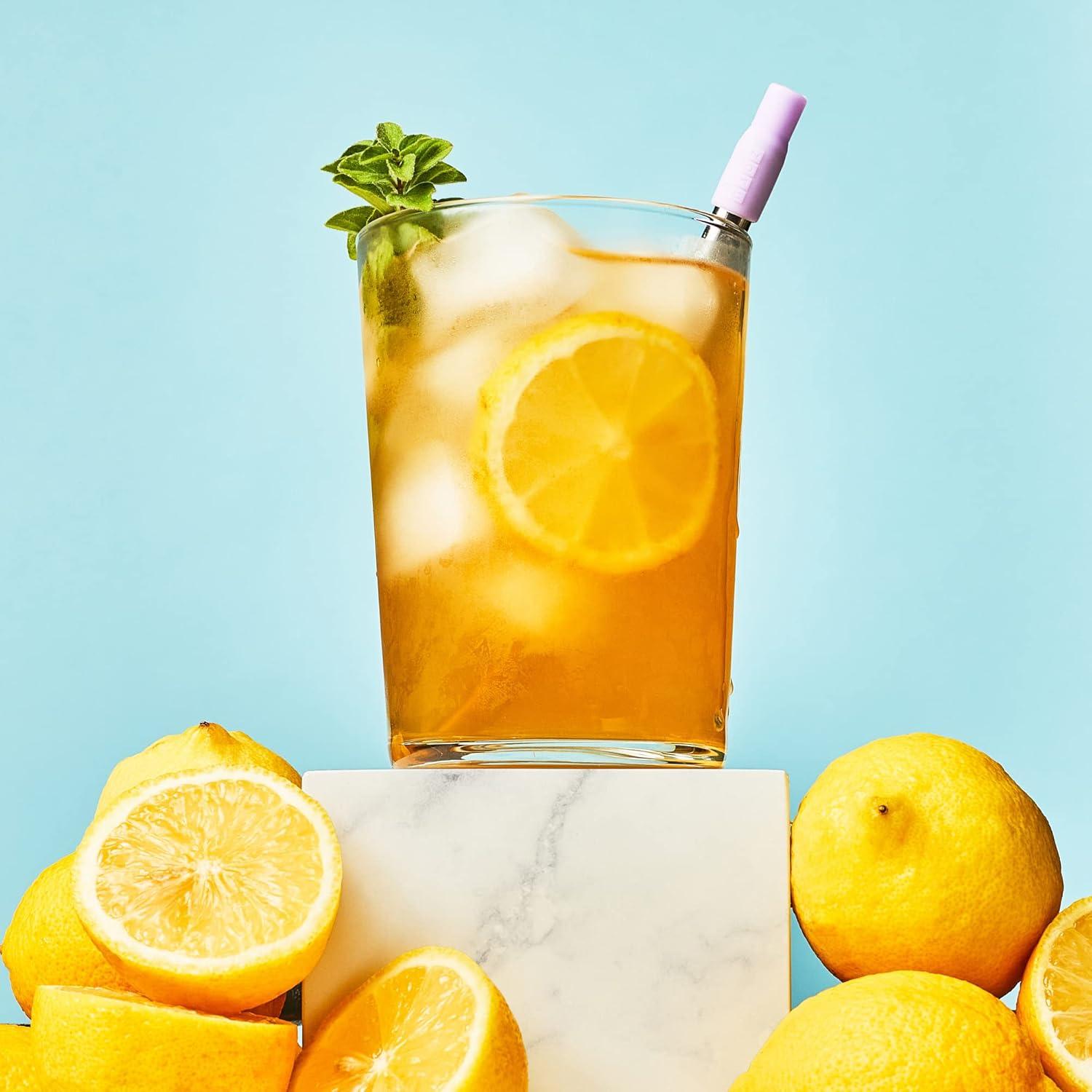 Pajilla Metálica Reutilizable Zoku Púrpura Ajustable 10-22 cm