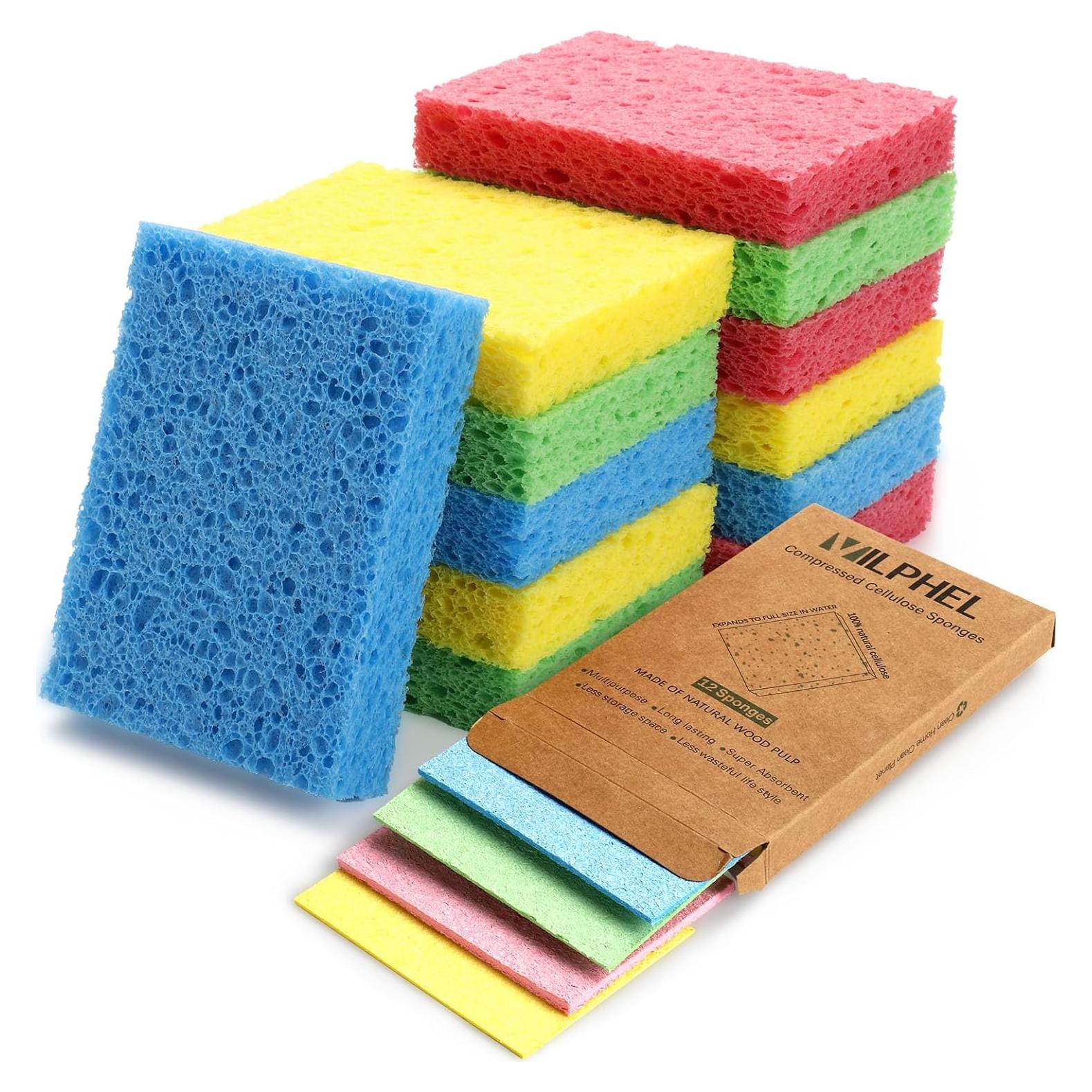 Paquete de 12 Esponjas Biodegradables Vilphel 18x Absorbentes