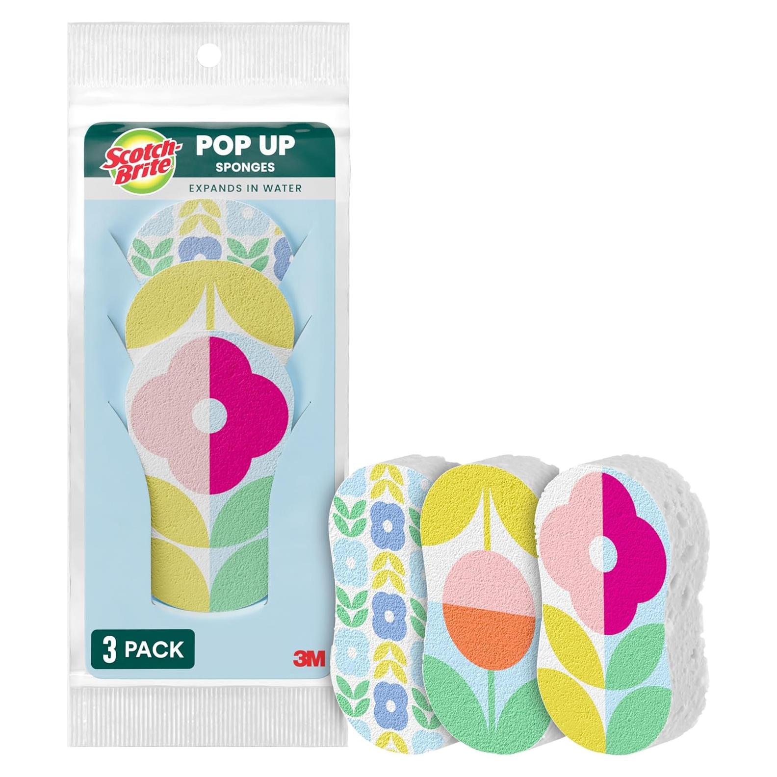 Esponjas de Cocina Scotch-Brite Brite Blooms Pop Up - 3 Unidades