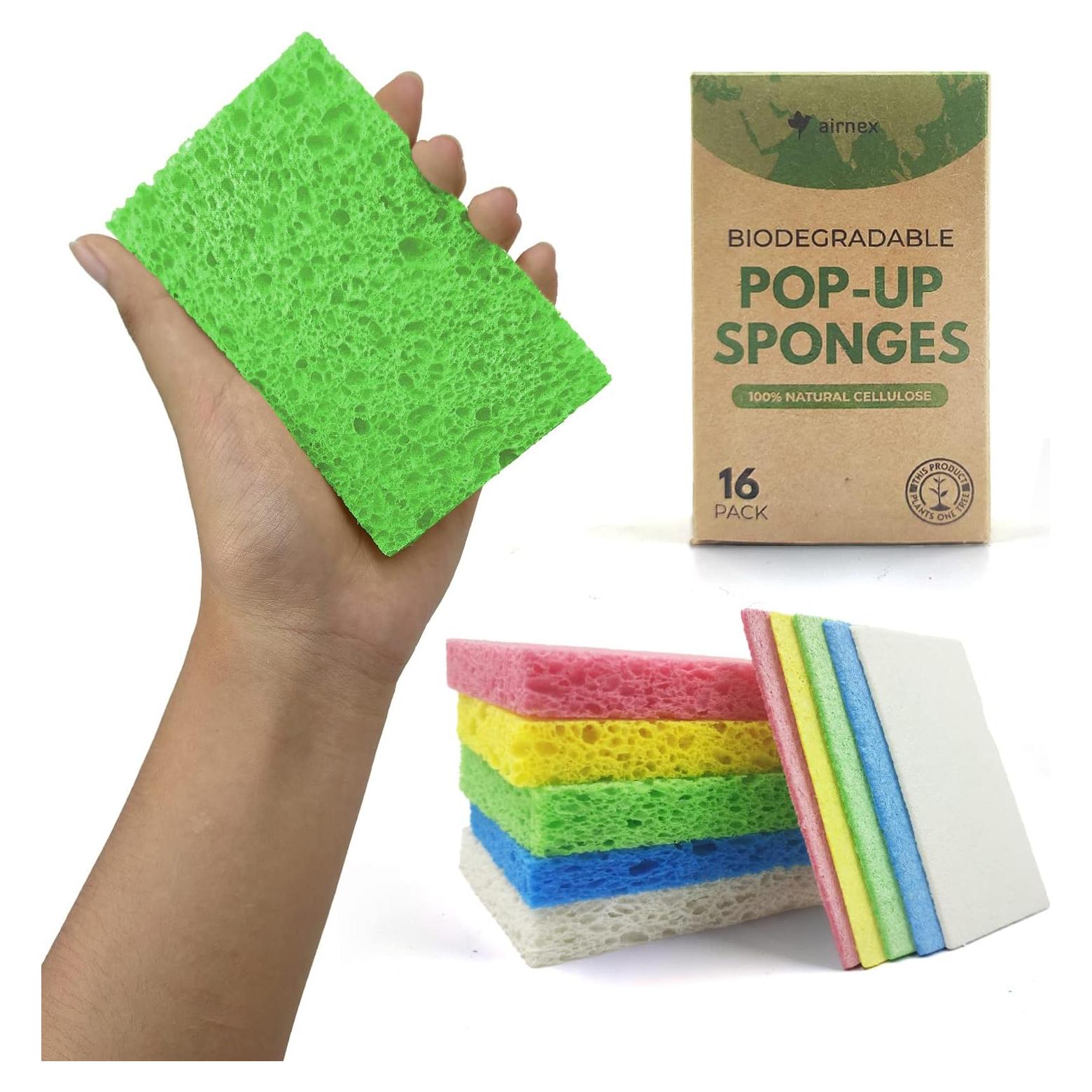 Esponjas de Cocina Biodegradables AIRNEX - Paquete de 16