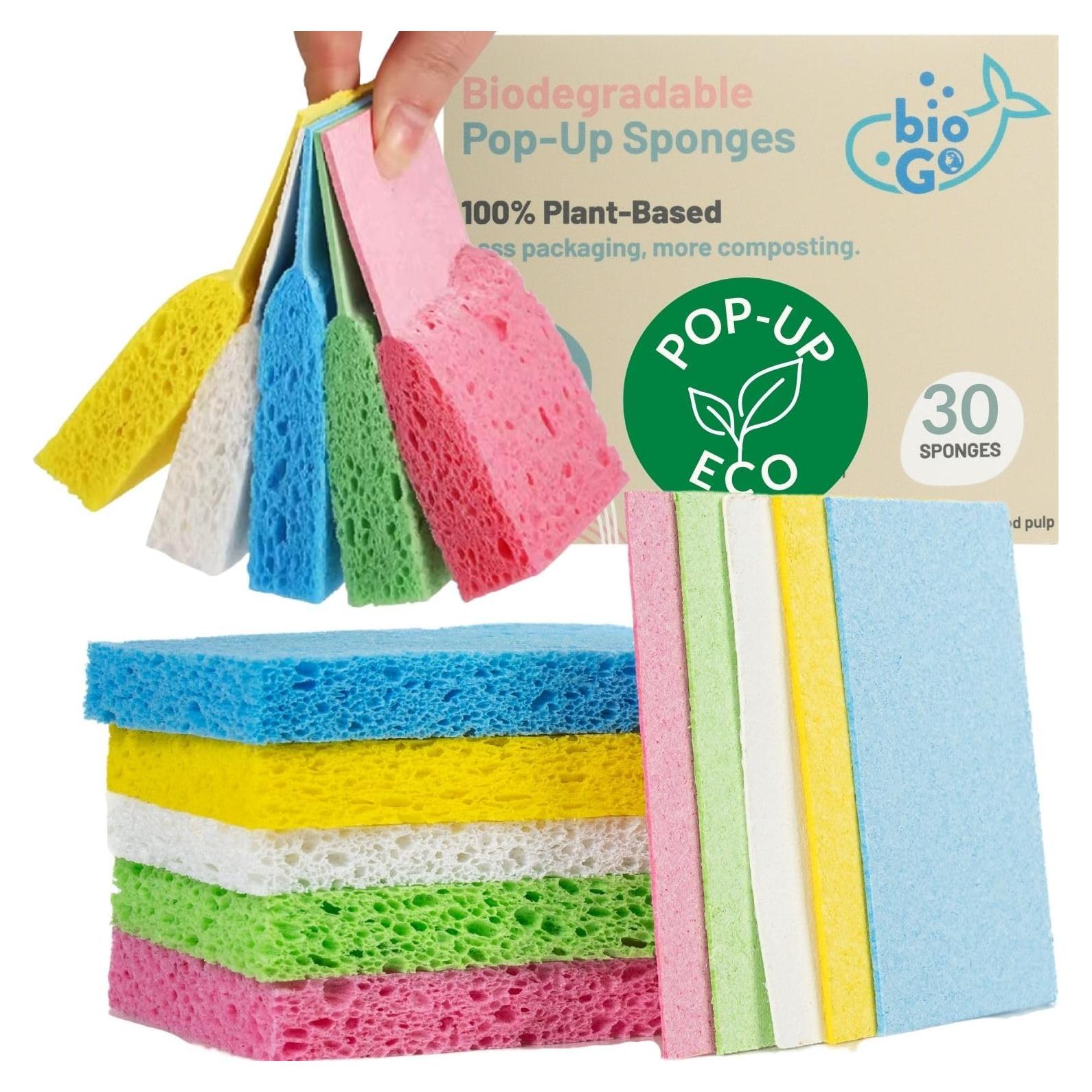 Esponjas Compostables bioGo 30 Unidades - Ecológicas y Suaves