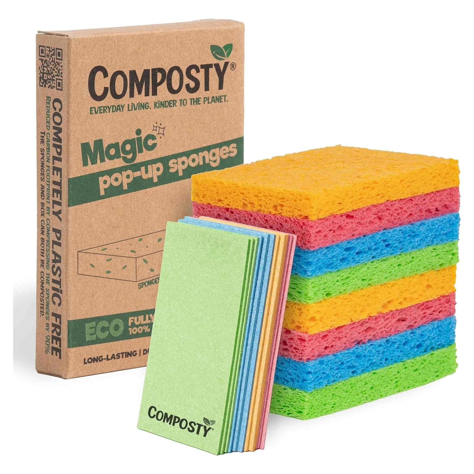 Esponjas Ecológicas Composty® Premium - 12 Unidades - Compostables