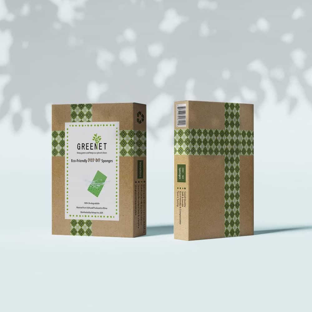 Esponjas de Celulosa Ecológicas Greenet, Paquete de 8 Grandes
