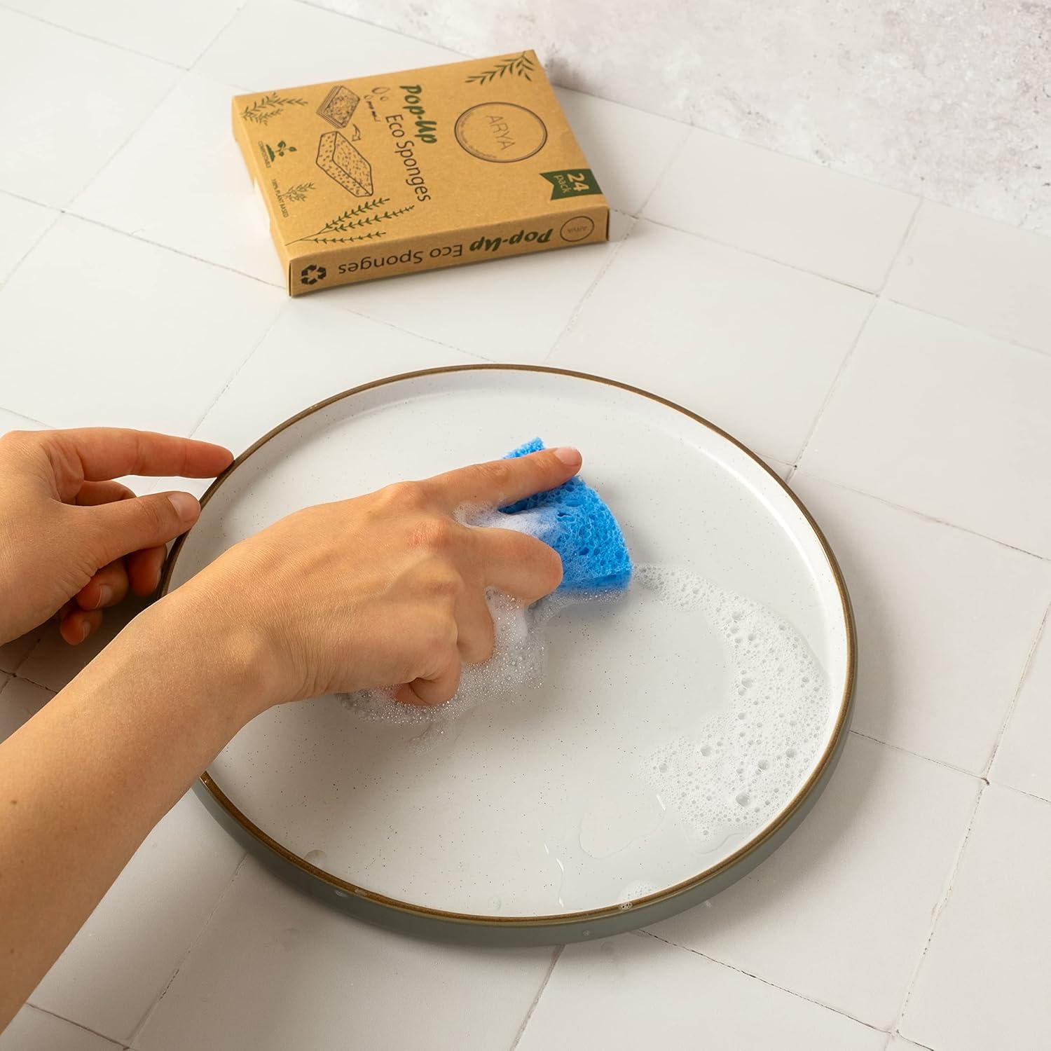 Esponjas Ecológicas ARYA 24 Pack Celulosa Natural Biodegradables