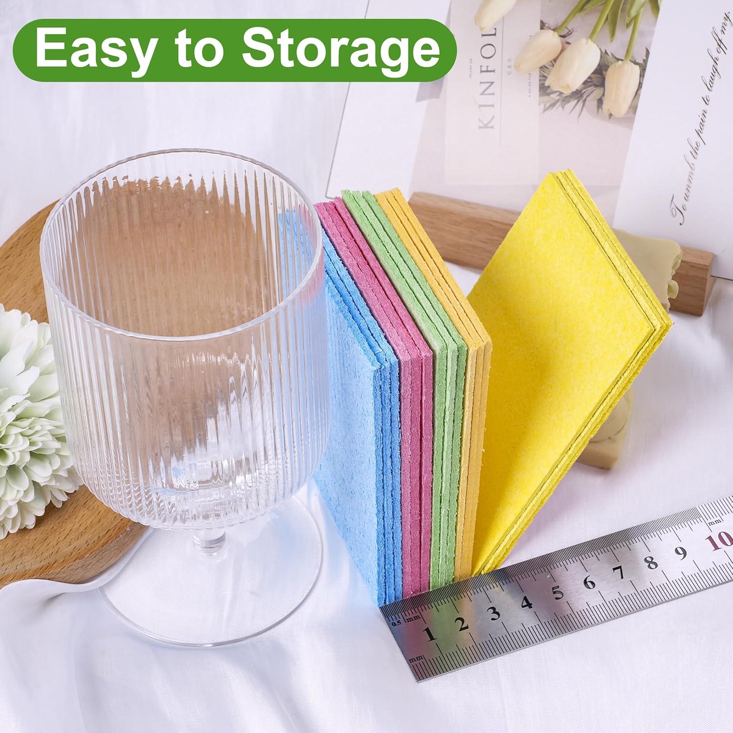 15 Esponjas de Celulosa TaShow Ecológicas para Cocina 10x6.3cm