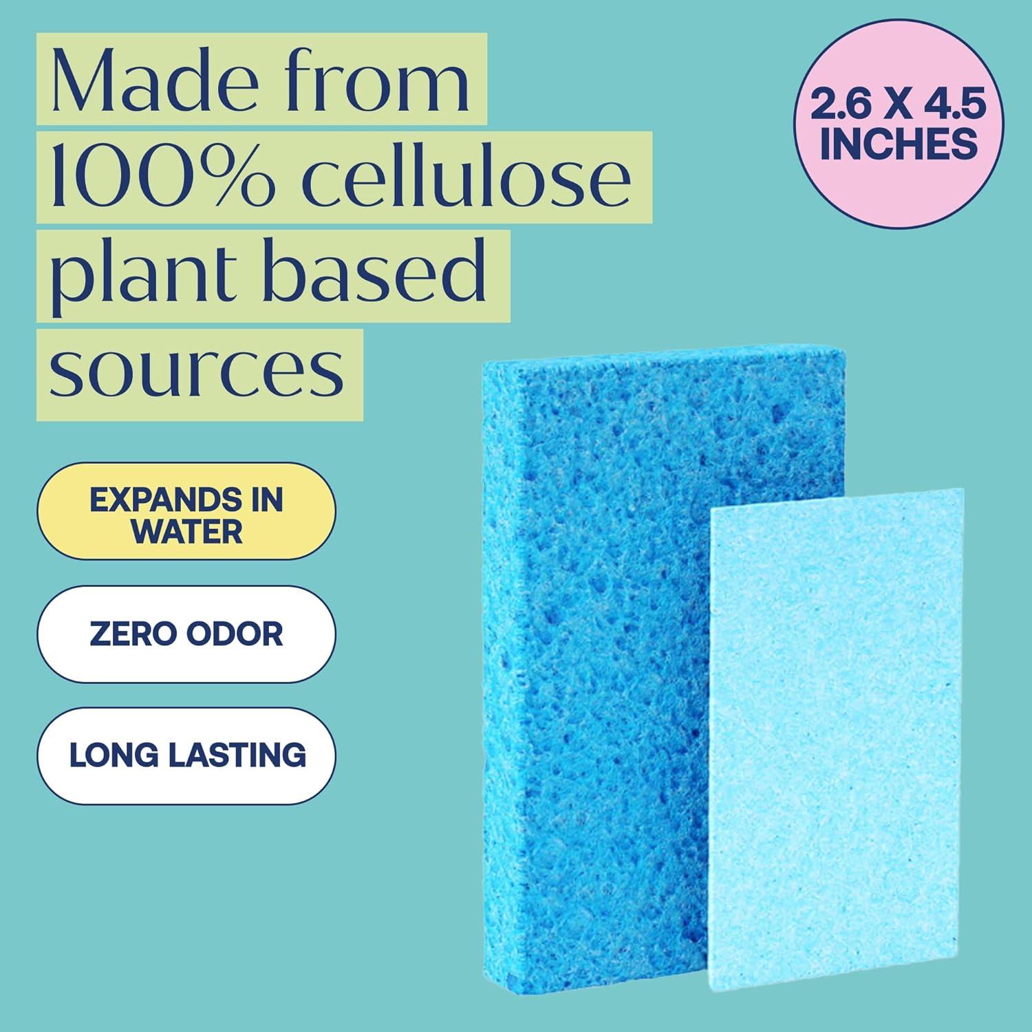 Esponjas Pop-Up Fab Tab - 12 Esponjas de Celulosa Absorbentes