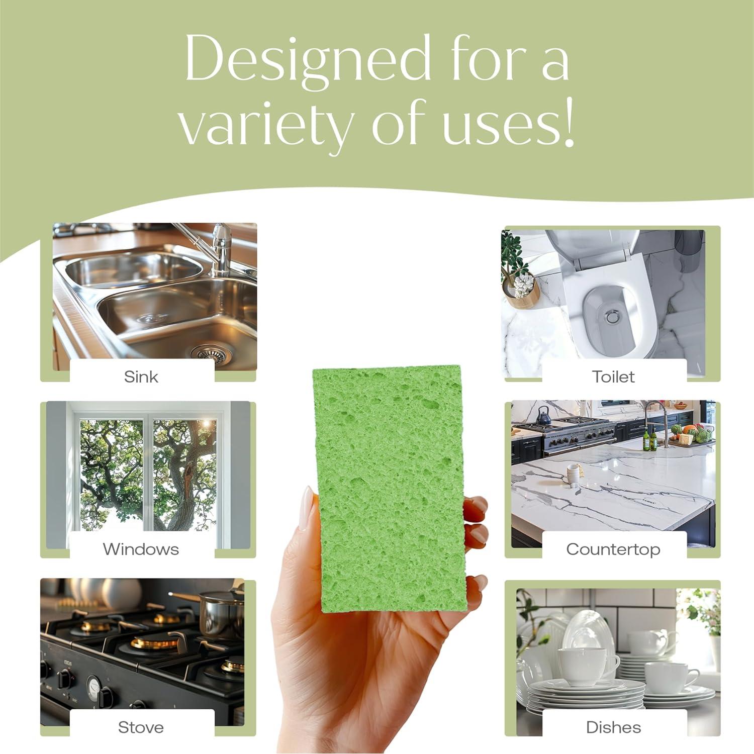 Esponjas Pop-Up Fab Tab - 12 Esponjas de Celulosa Absorbentes