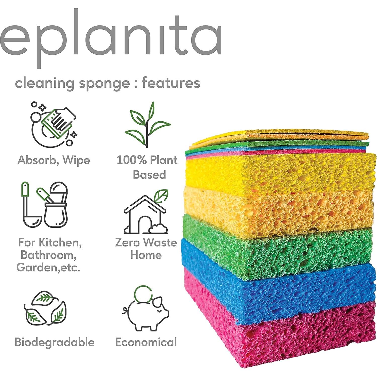 Esponjas Pop-Up EPLANITA de Celulosa Natural - Paquete de 10