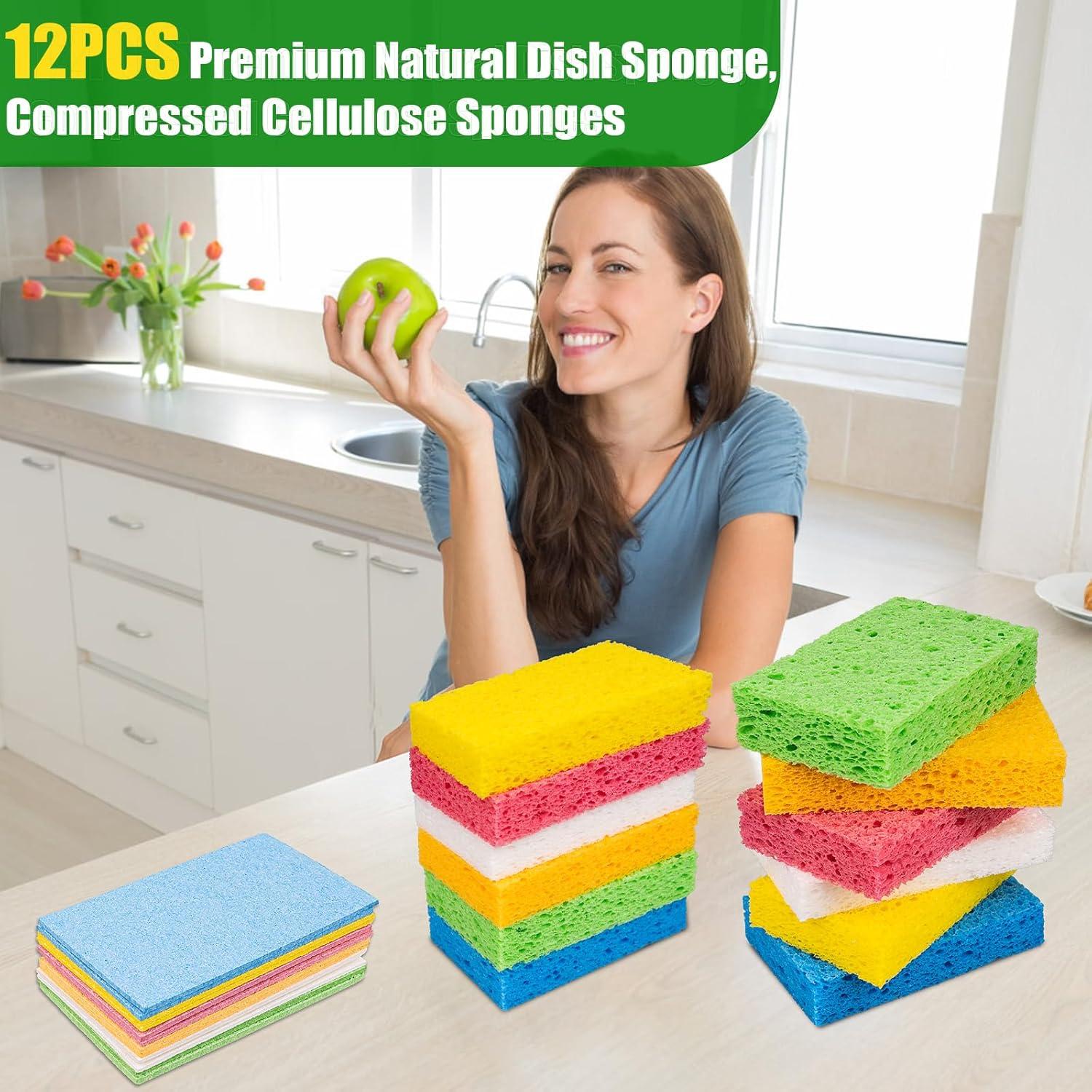 12 Esponjas de Cocina VUKOKU Reutilizables Ecológicas Multiusos